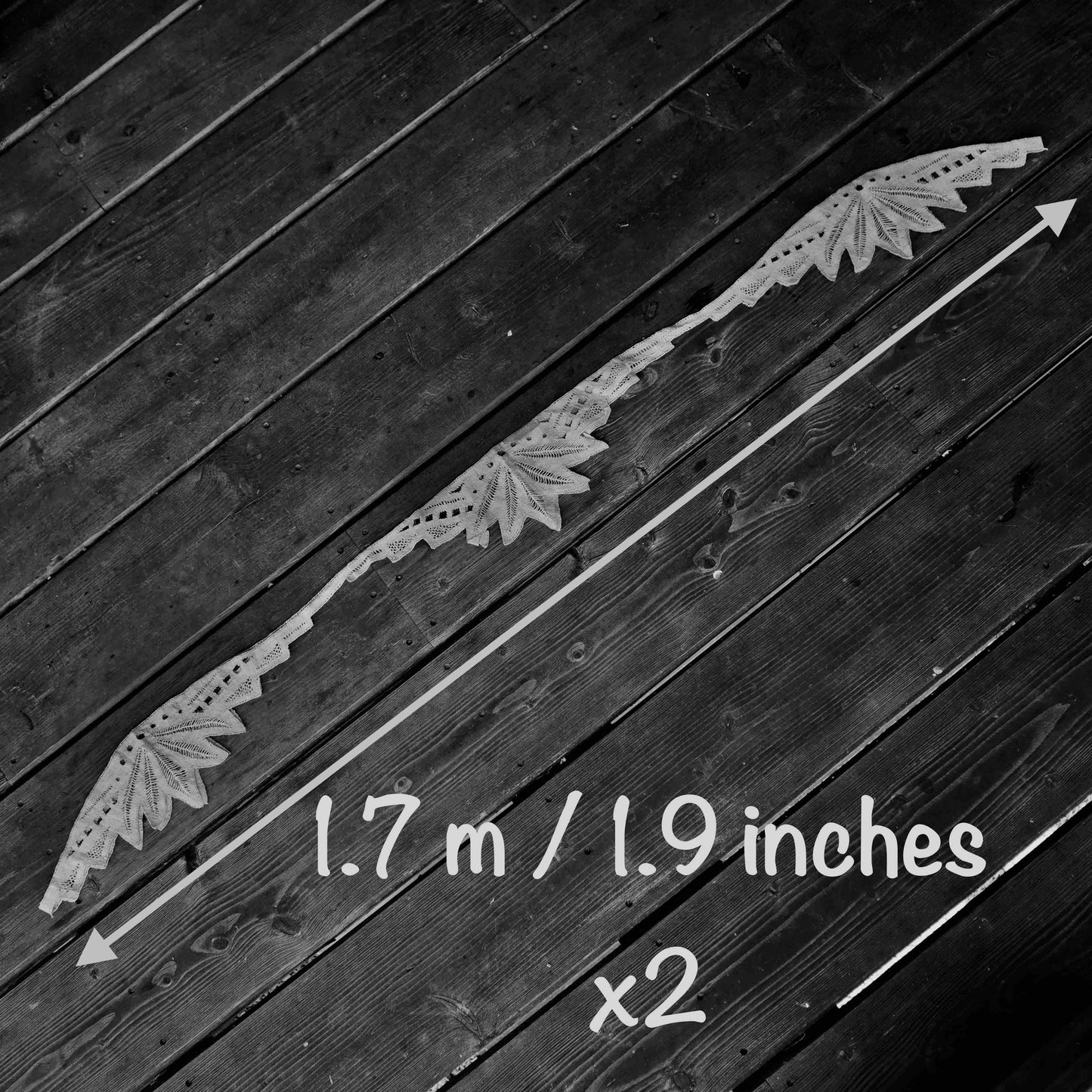 Lace Edging for Table Cloth Bobbin Lace Handmade in Linen - Bobbins&Needles