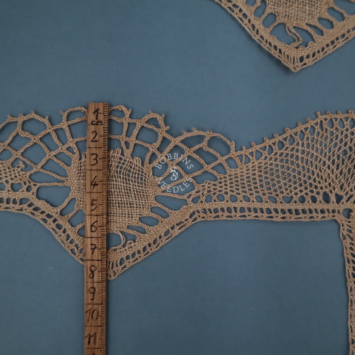 Antique French Linen Lace Border – Tablecloth Edging – Handmade Bobbin Lace - Bobbins&Needles