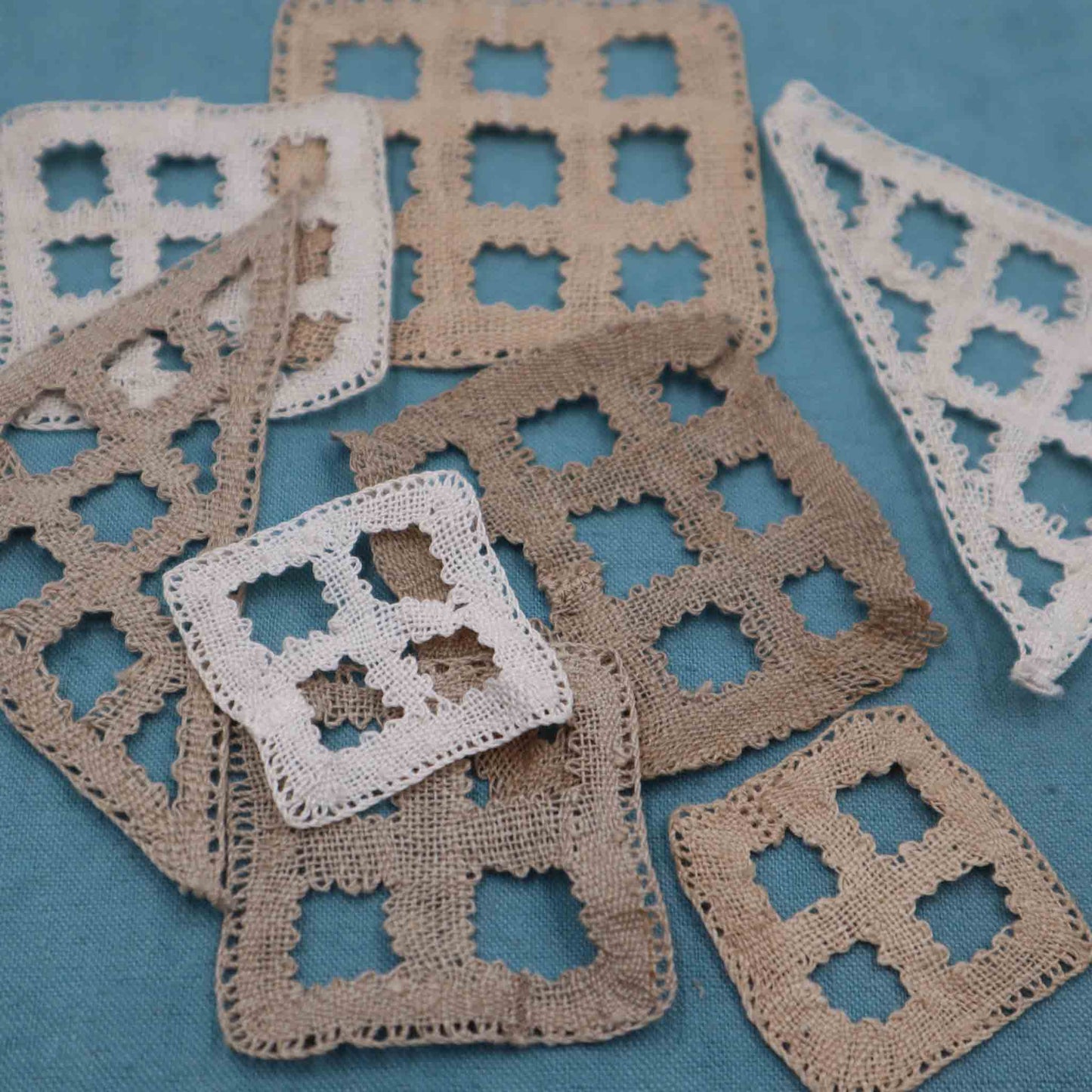 Insert Handmade Linen Lace - Bobbins&Needles