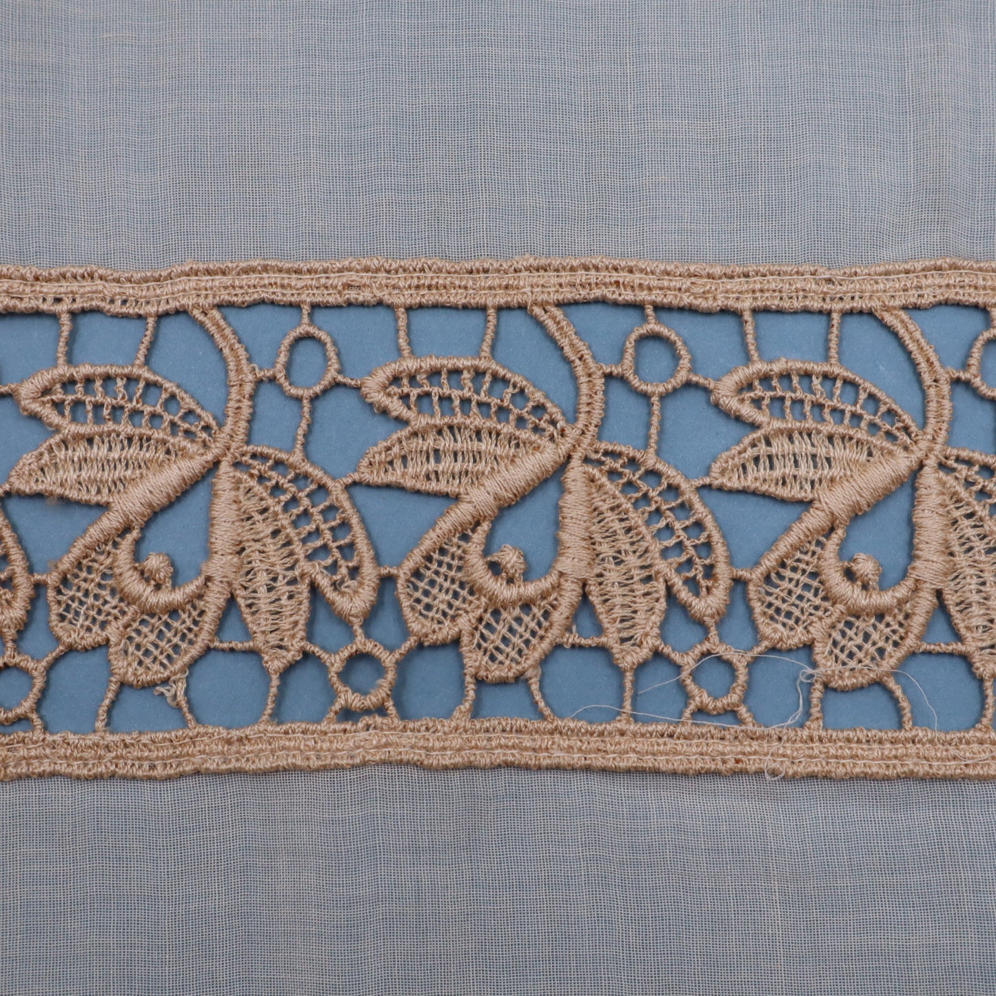 Antique Belgian Linen Curtain – 300 × 200 cm Swiss Linen Panel with Bruges Guipure Lace Border and Insertion