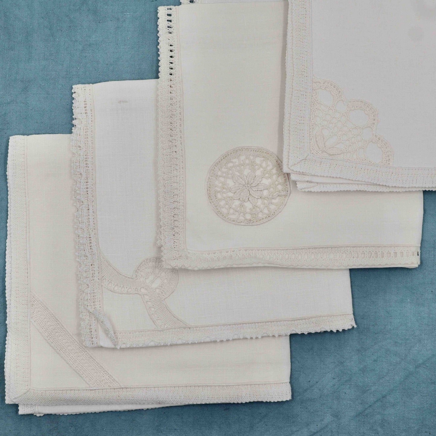 Linen Napkins Doilies Bobbin Lace - Bobbins&Needles