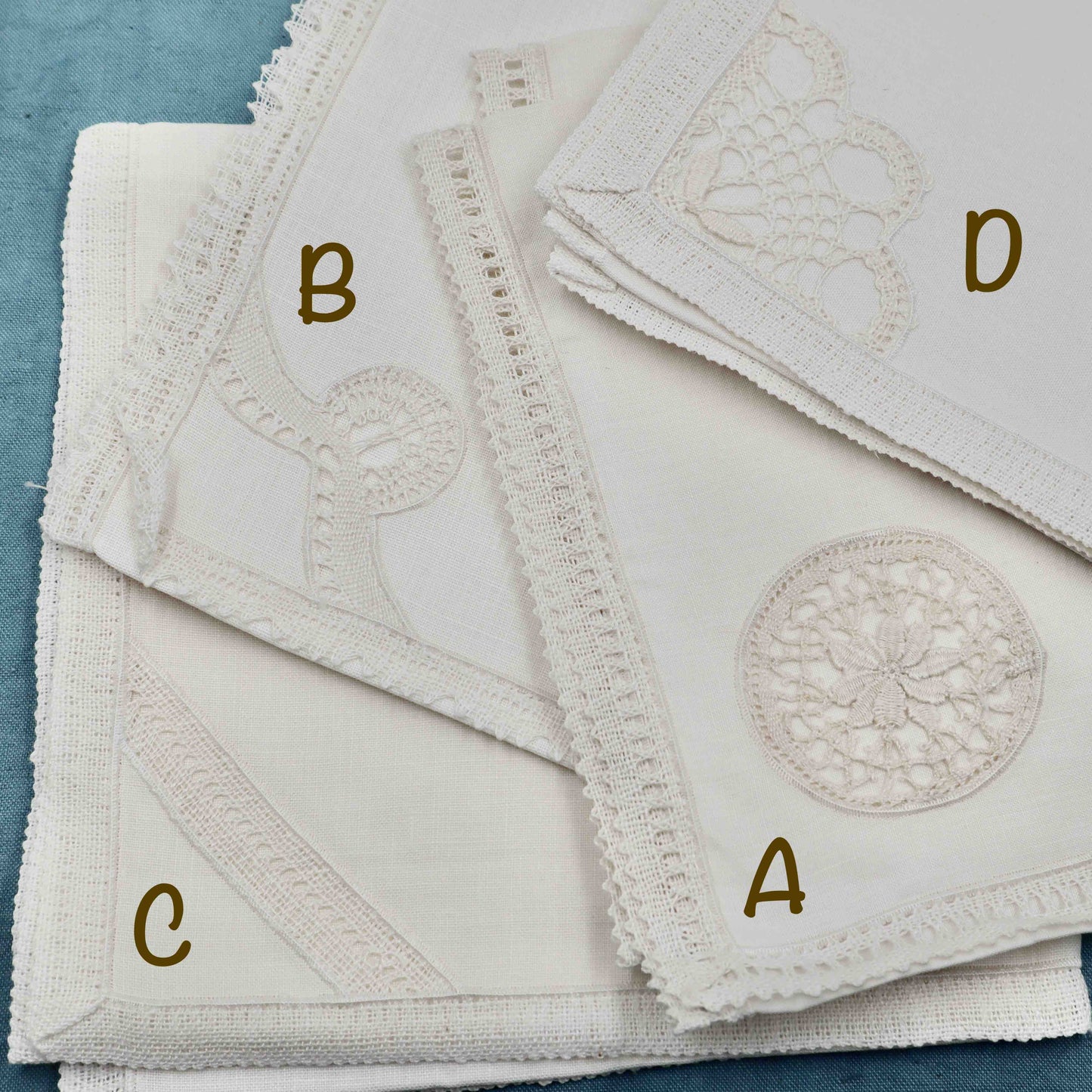 Linen Napkins Doilies Bobbin Lace - Bobbins&Needles