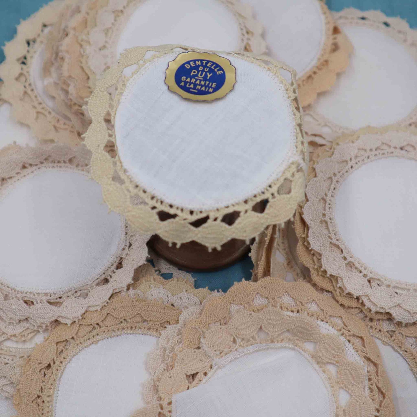 Handmade Linen Bobbin Lace Coaster - Bobbins&Needles