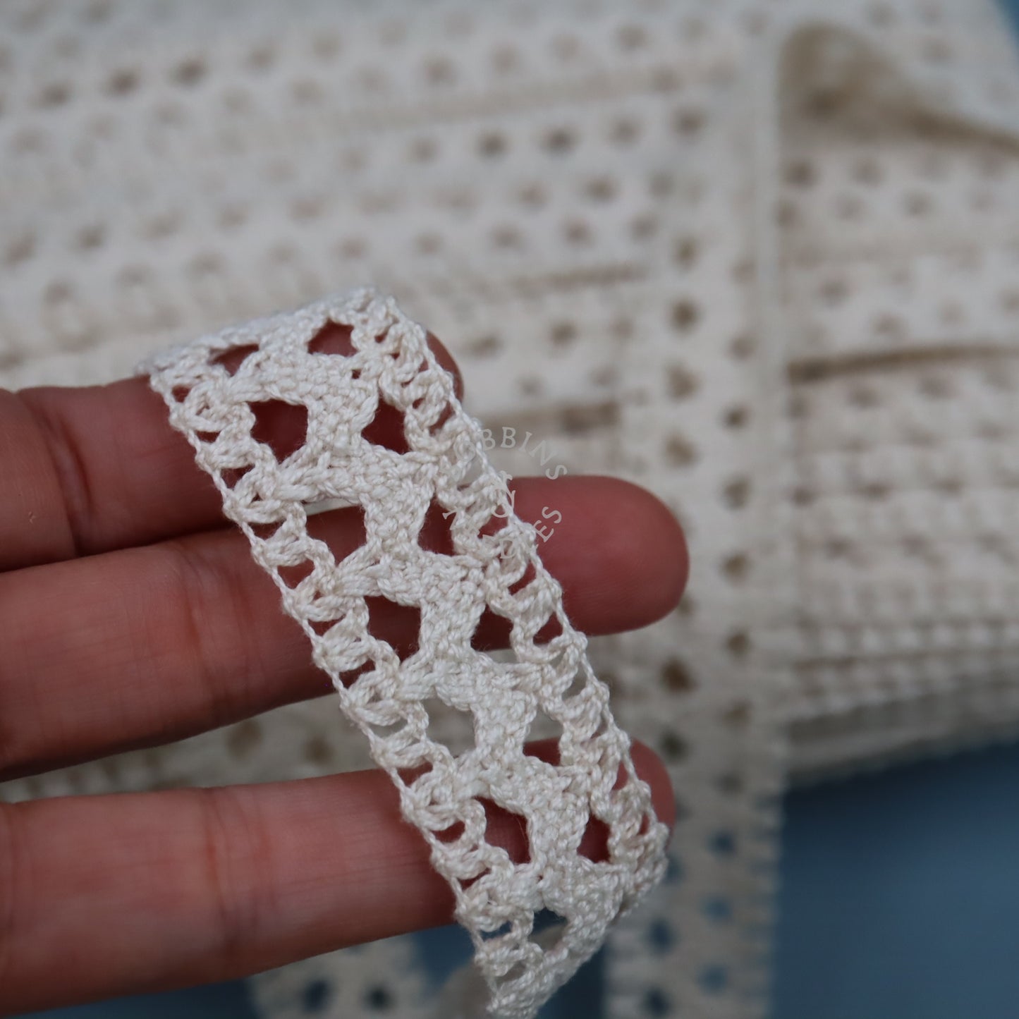 Bobbin Lace Insertion Trim - French Vintage Cotton Lace