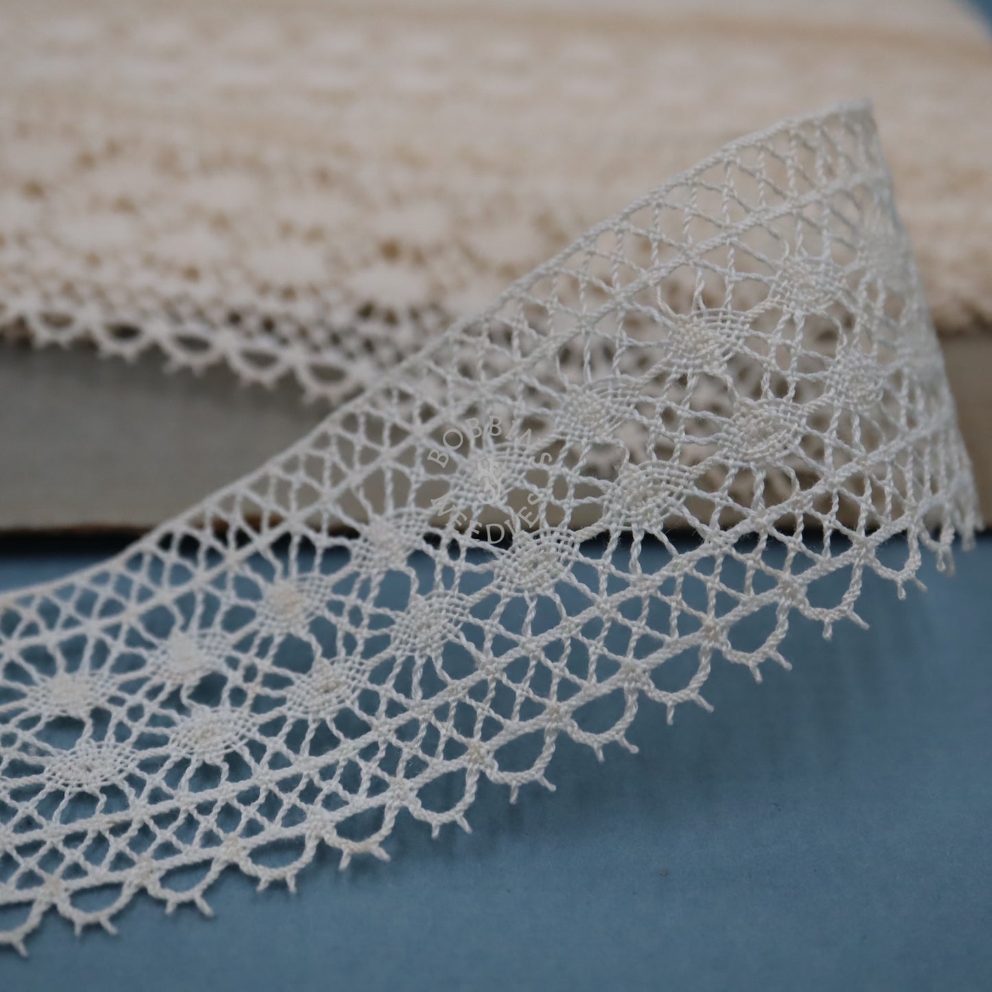 14m Vintage French Cotton Bobbin Lace Edging Trim