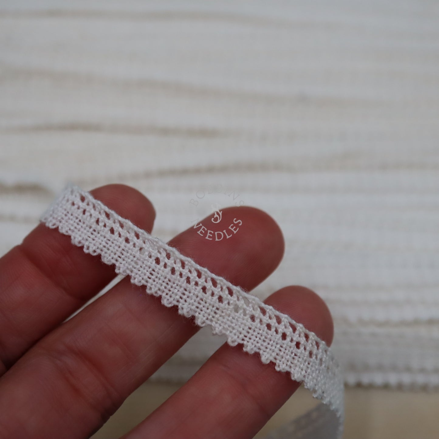Cotton Lace Border – 45m Vintage French Narrow Trim Picot Edging
