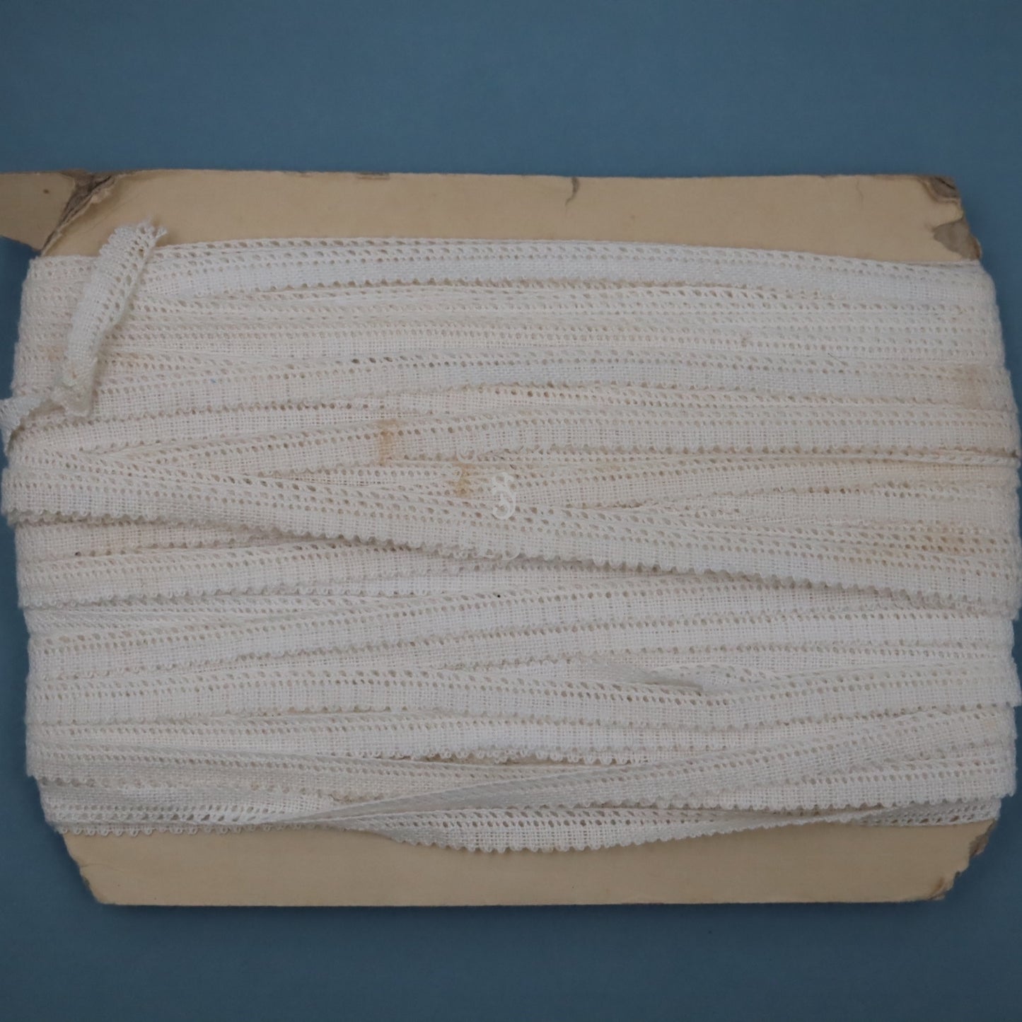 Cotton Lace Border – 45m Vintage French Narrow Trim Picot Edging