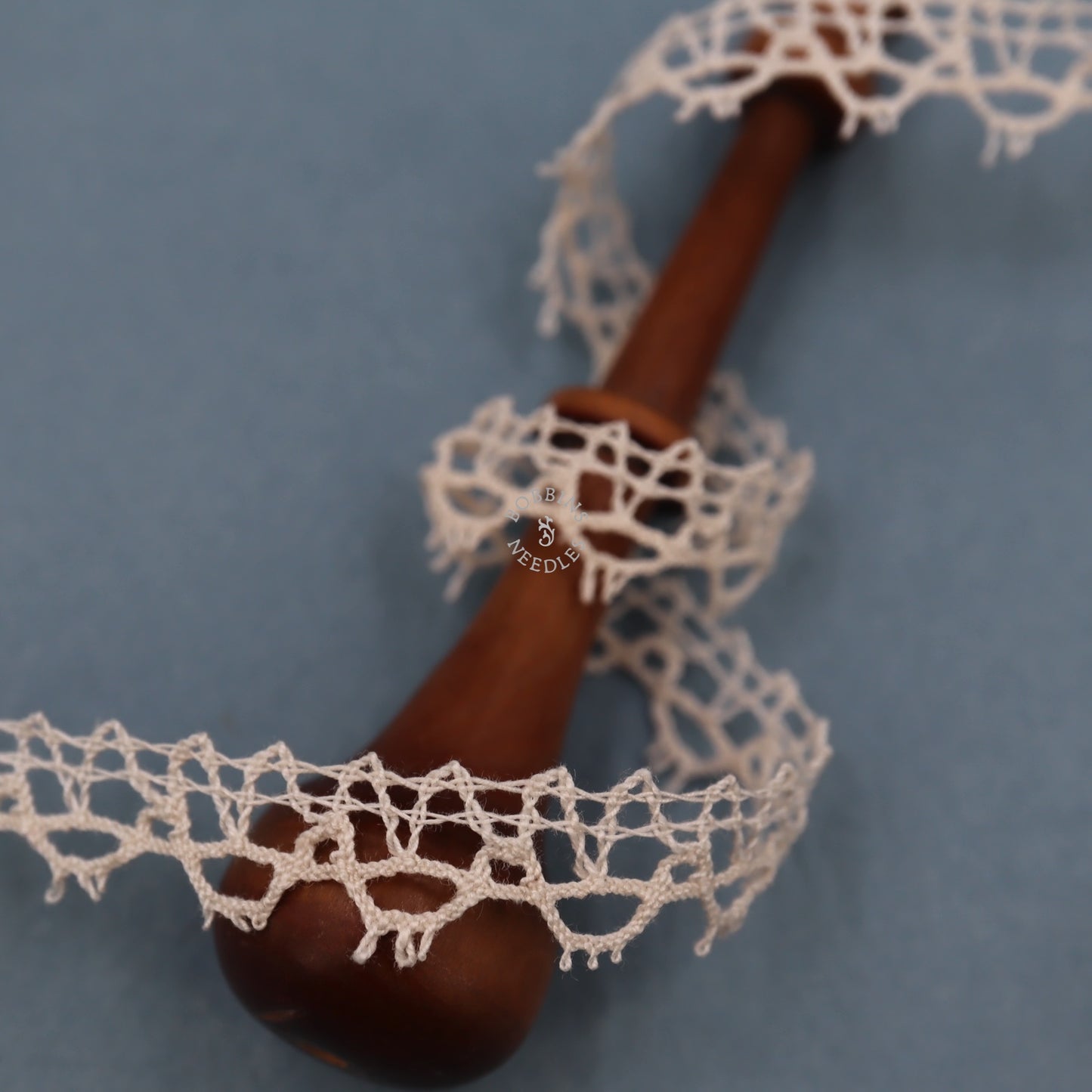 20m Cotton Bobbin Lace Border – Cream French Trim with Picot Edge