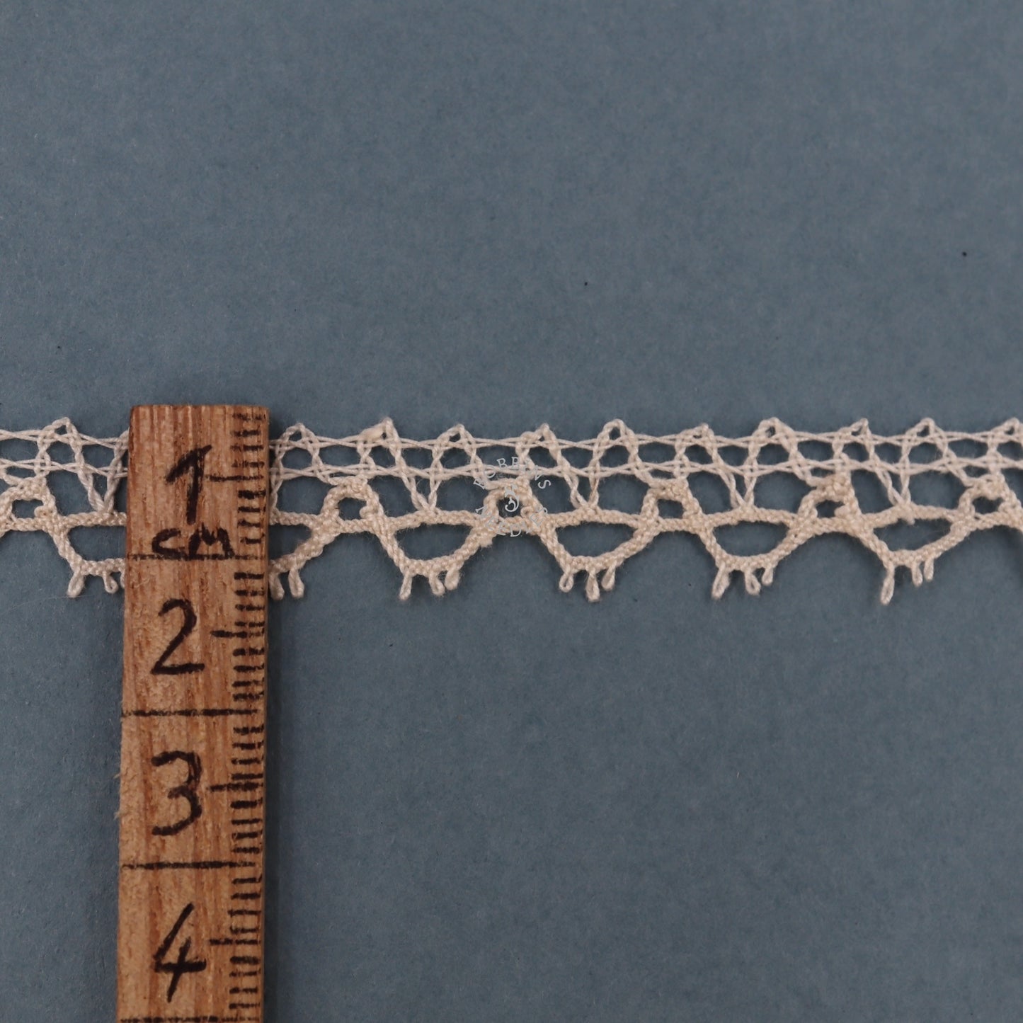 20m Cotton Bobbin Lace Border – Cream French Trim with Picot Edge