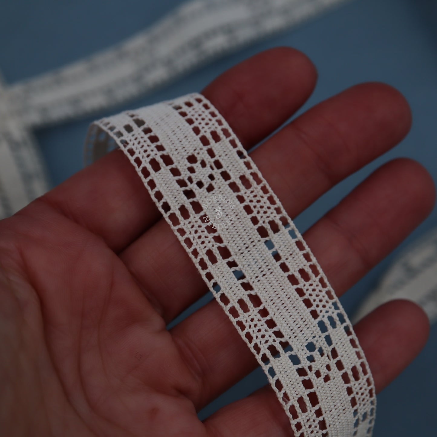 Cotton Bobbin Lace Entredeux – Vintage Openwork Ribbon