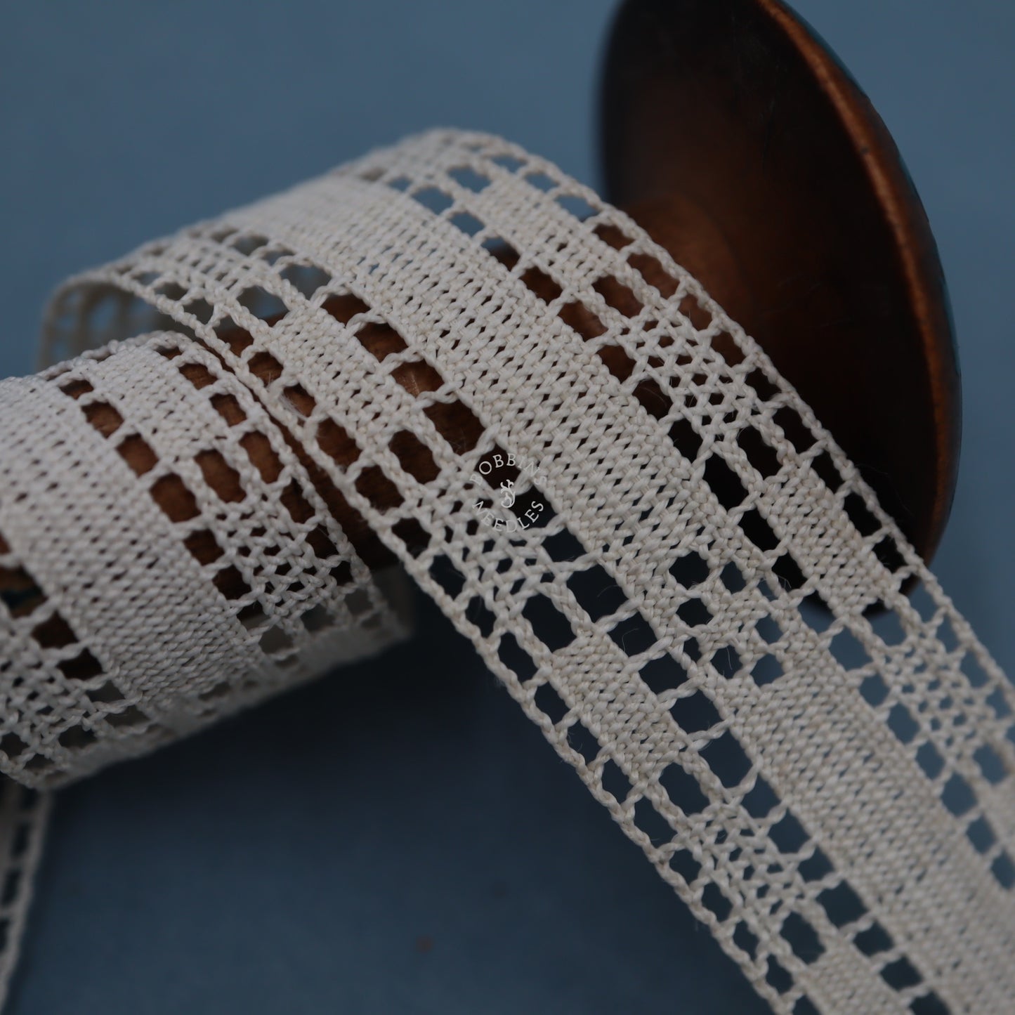 Cotton Bobbin Lace Entredeux – Vintage Openwork Ribbon
