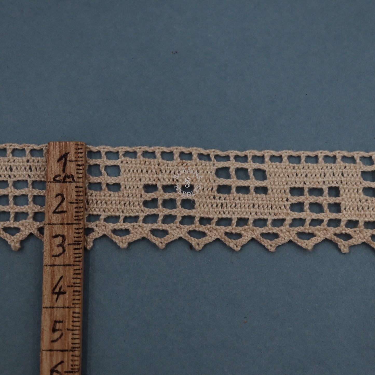 Cotton Lace Border – Vintage Trim with Geometric Edge