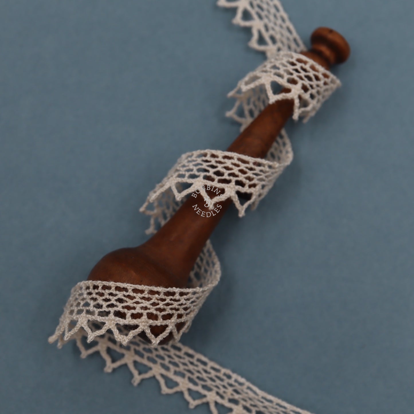 5m Cotton Lace Border – Narrow Vintage French Trim Triangular Picot Edge