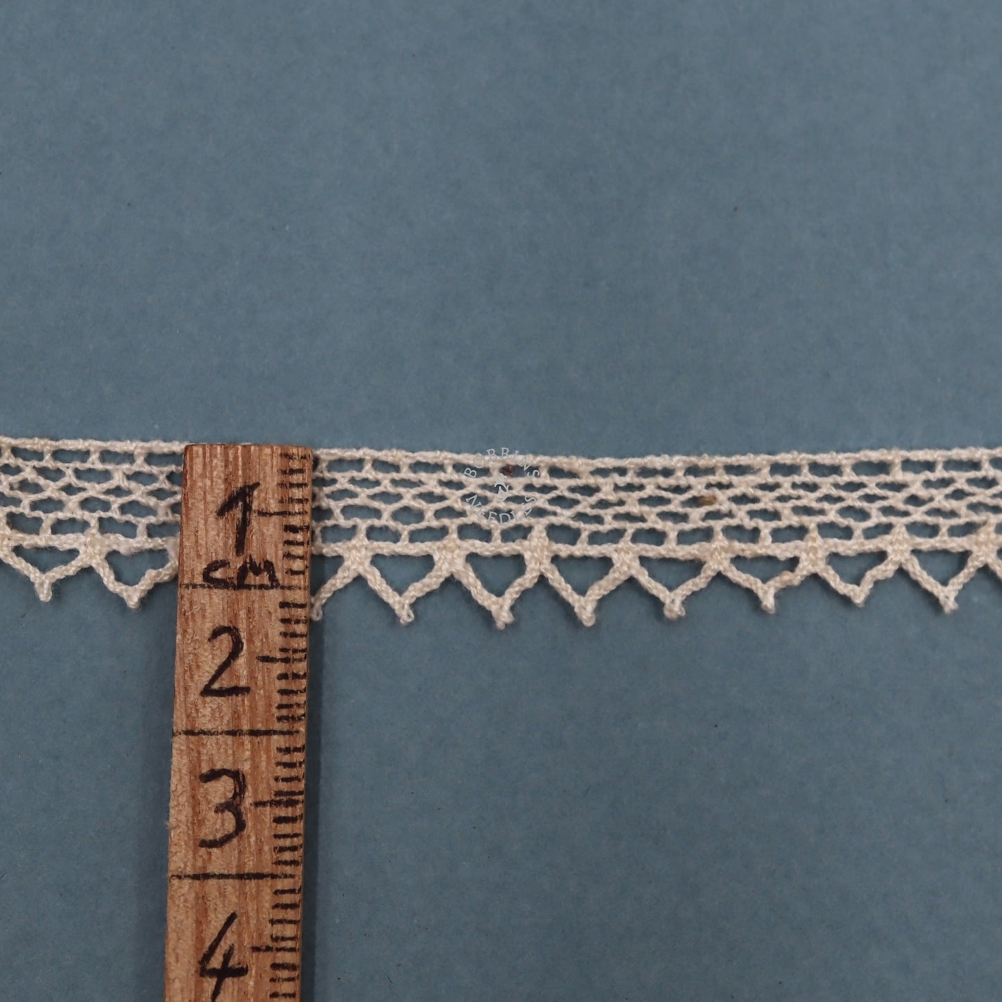 5m Cotton Lace Border – Narrow Vintage French Trim Triangular Picot Edge