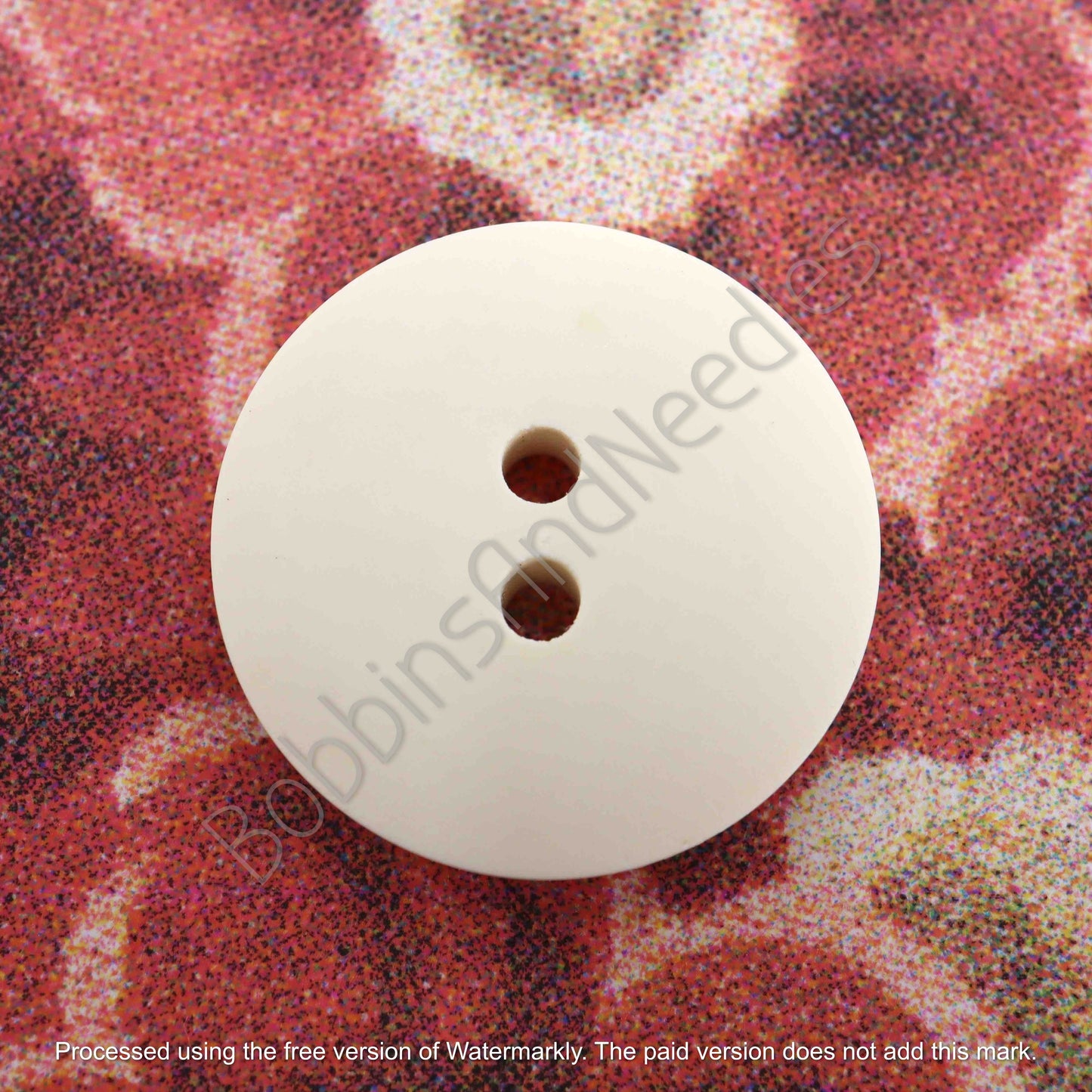 Set of 10 Vintage Casein Buttons Ø 20mm Soft Creamy Finish Two-Hole Design - Bobbins&Needles