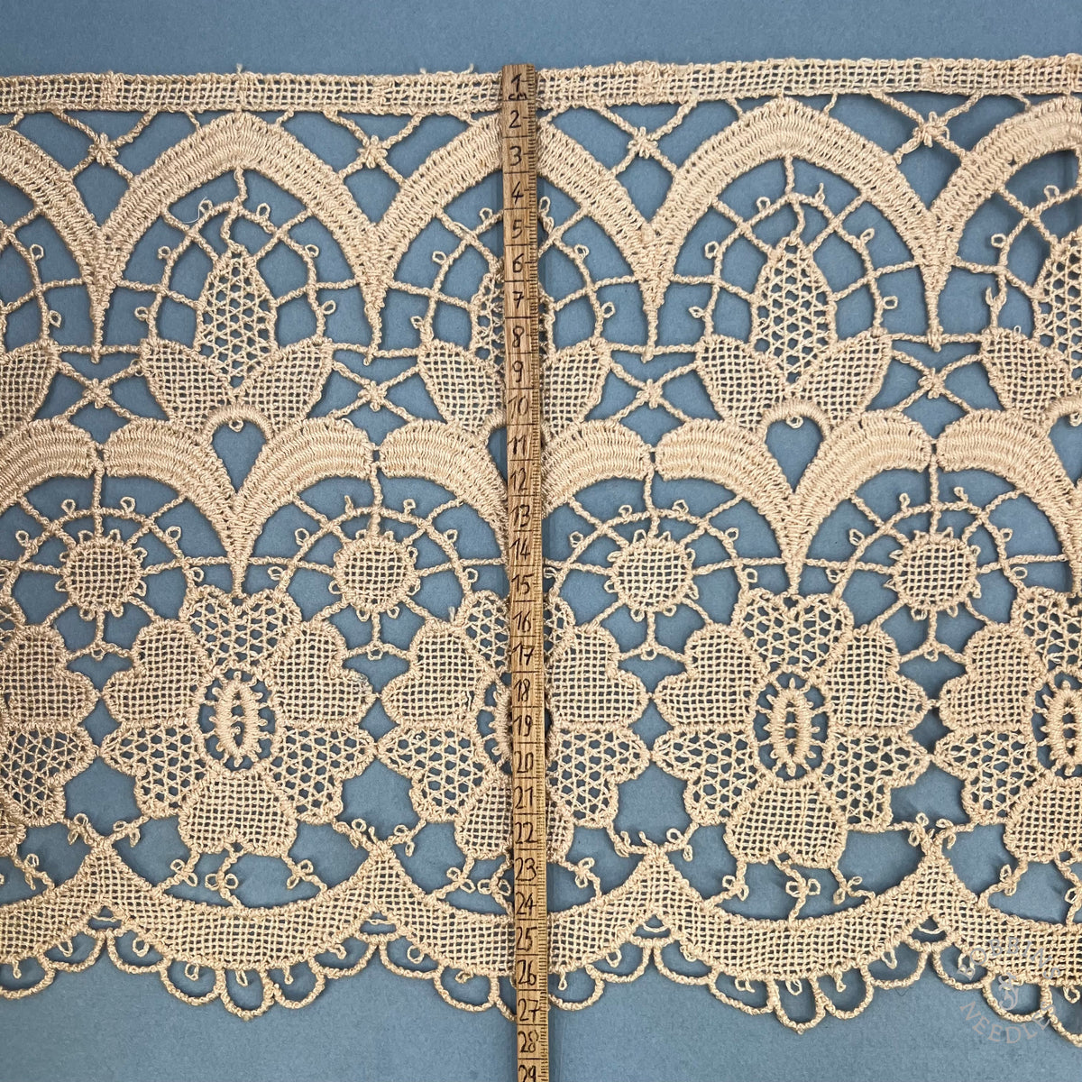Antique Floral Guipure Wide Lace Border – By the Meter