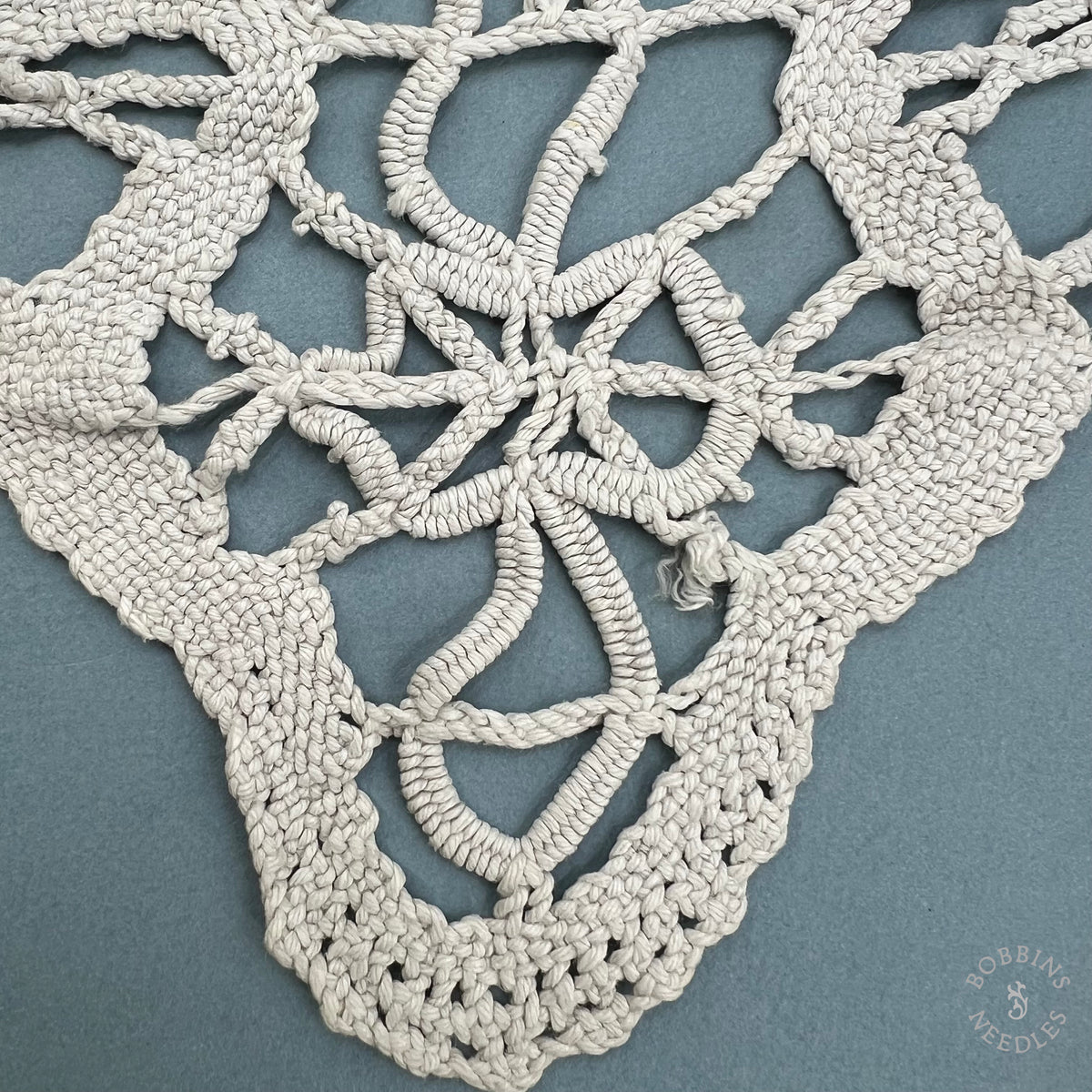 Antique Handmade Bobbin Lace Border – 350 × 17 cm