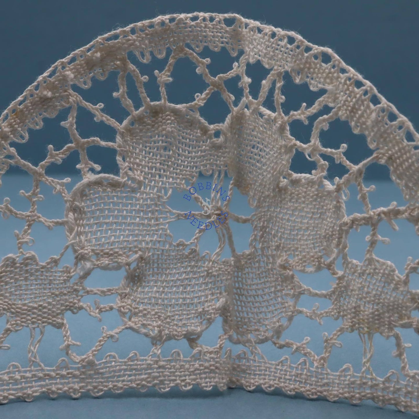 Set of 2 Handmade Linen Lace Inserts – Floral Motifs