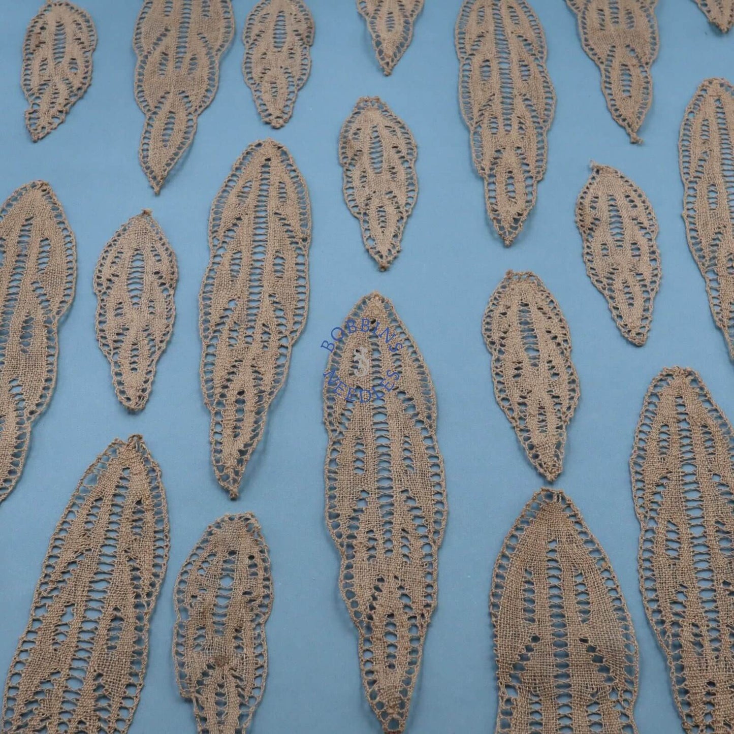 Handmade Linen Lace Leaf Appliques – Multiple Sizes Available