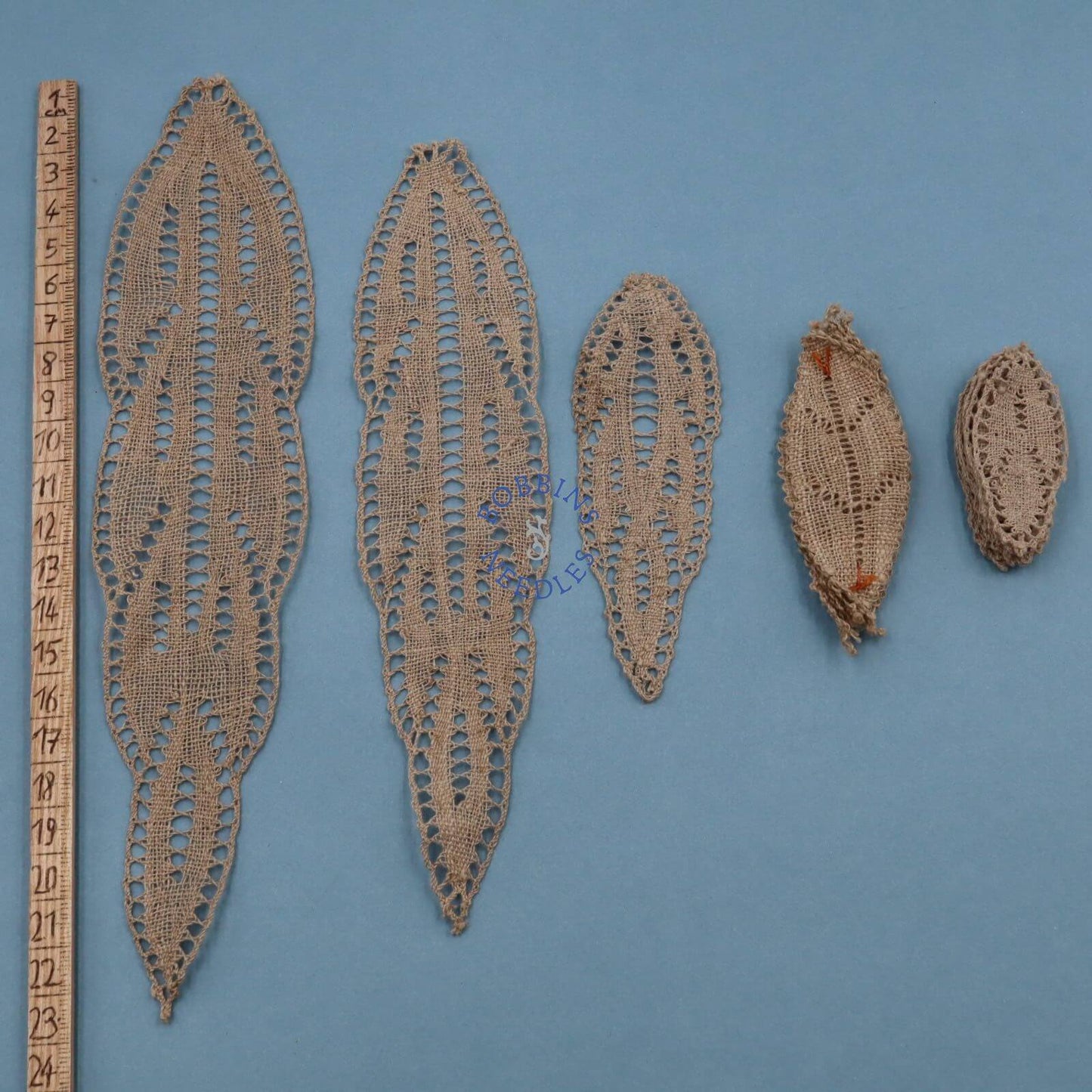 Handmade Linen Lace Leaf Appliques – Multiple Sizes Available