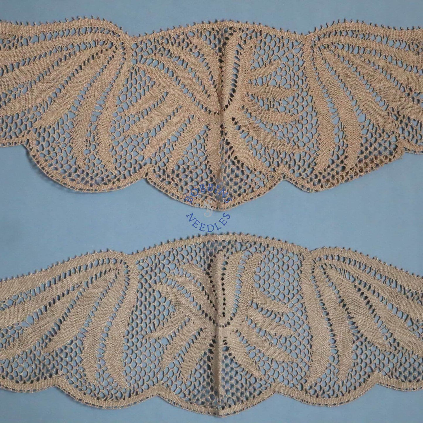 Set of 2 Wing Shape Inserts - Handmade Linen Bobbin Lace