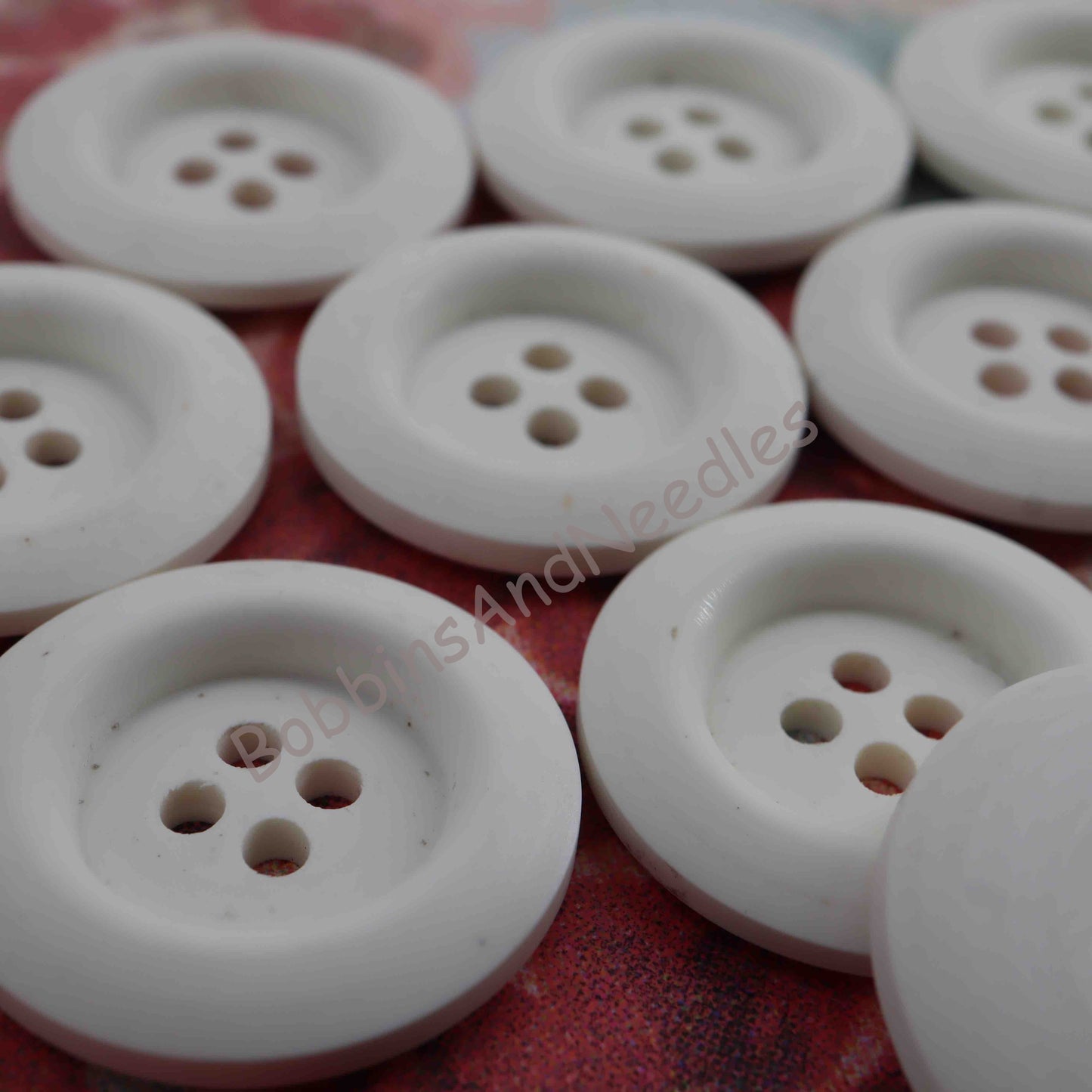 10 Vintage Casein Buttons Ø 25 mm with Recessed Center - Bobbins&Needles