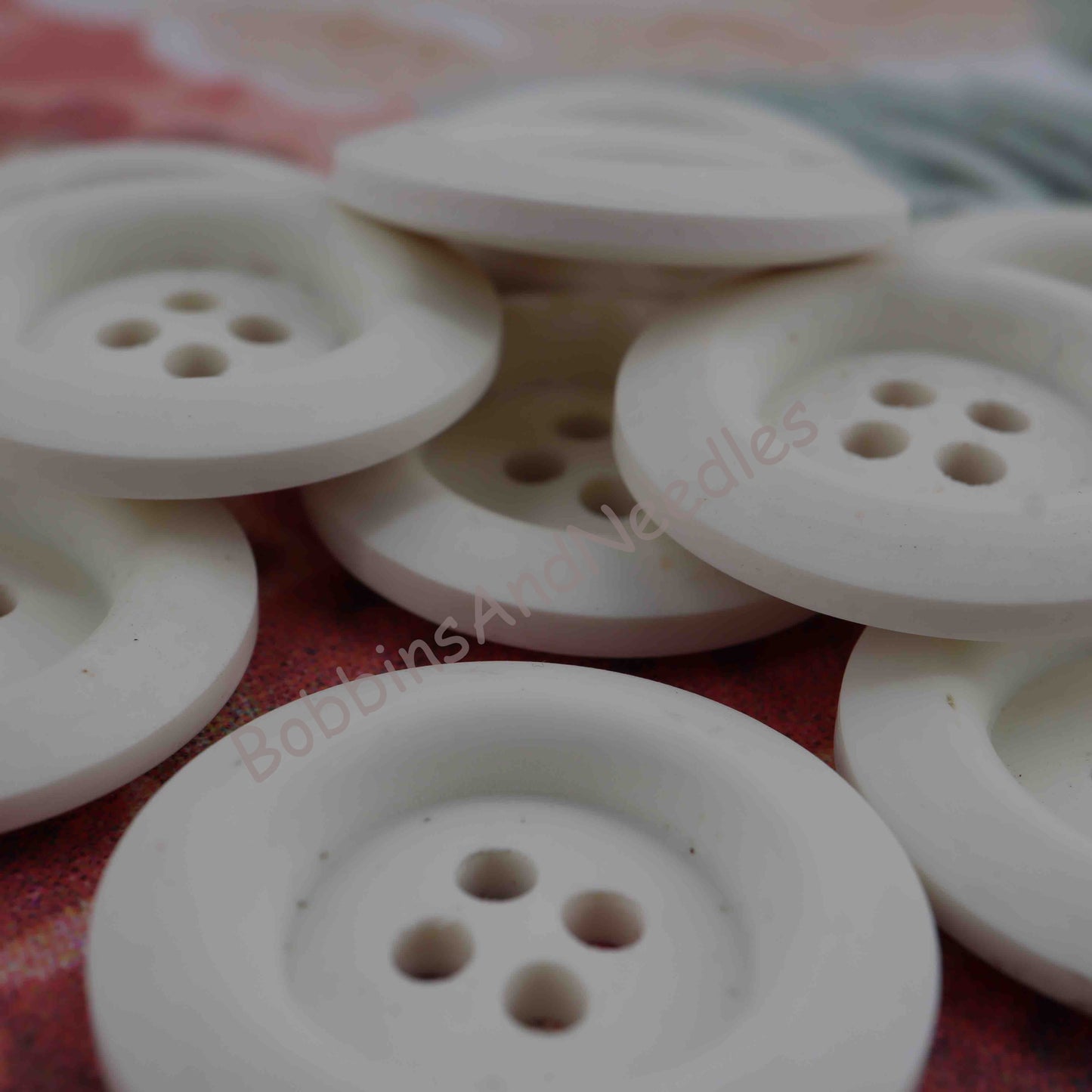 10 Vintage Casein Buttons Ø 25 mm with Recessed Center - Bobbins&Needles