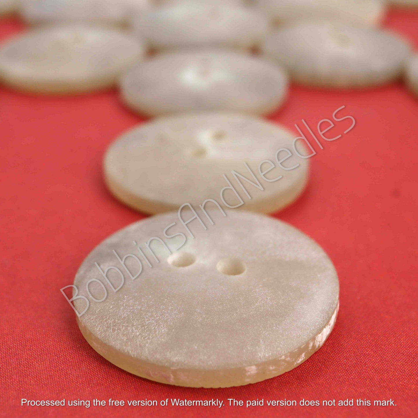 Set of 10 Vintage Galalith Buttons Ø 23mm Grey Flat - Bobbins&Needles