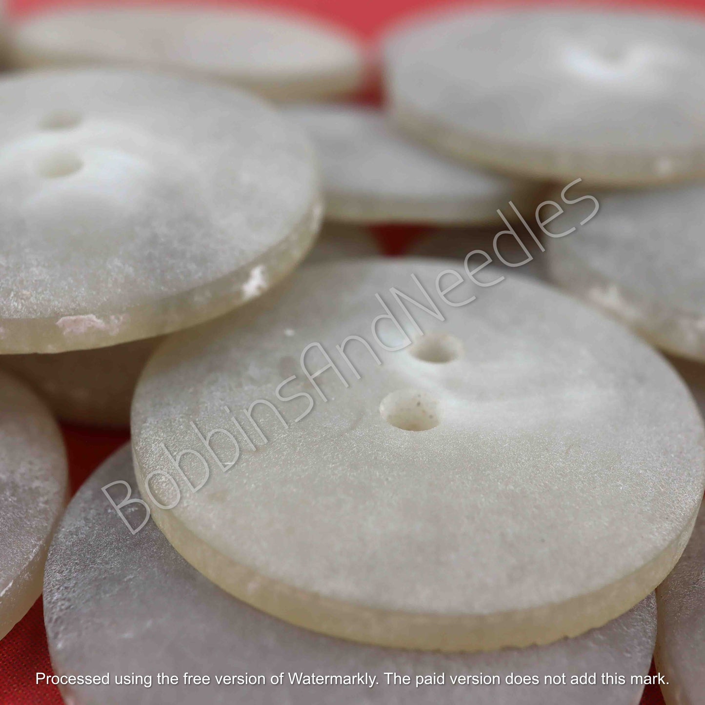 Set of 10 Vintage Galalith Buttons Ø 23mm Grey Flat - Bobbins&Needles