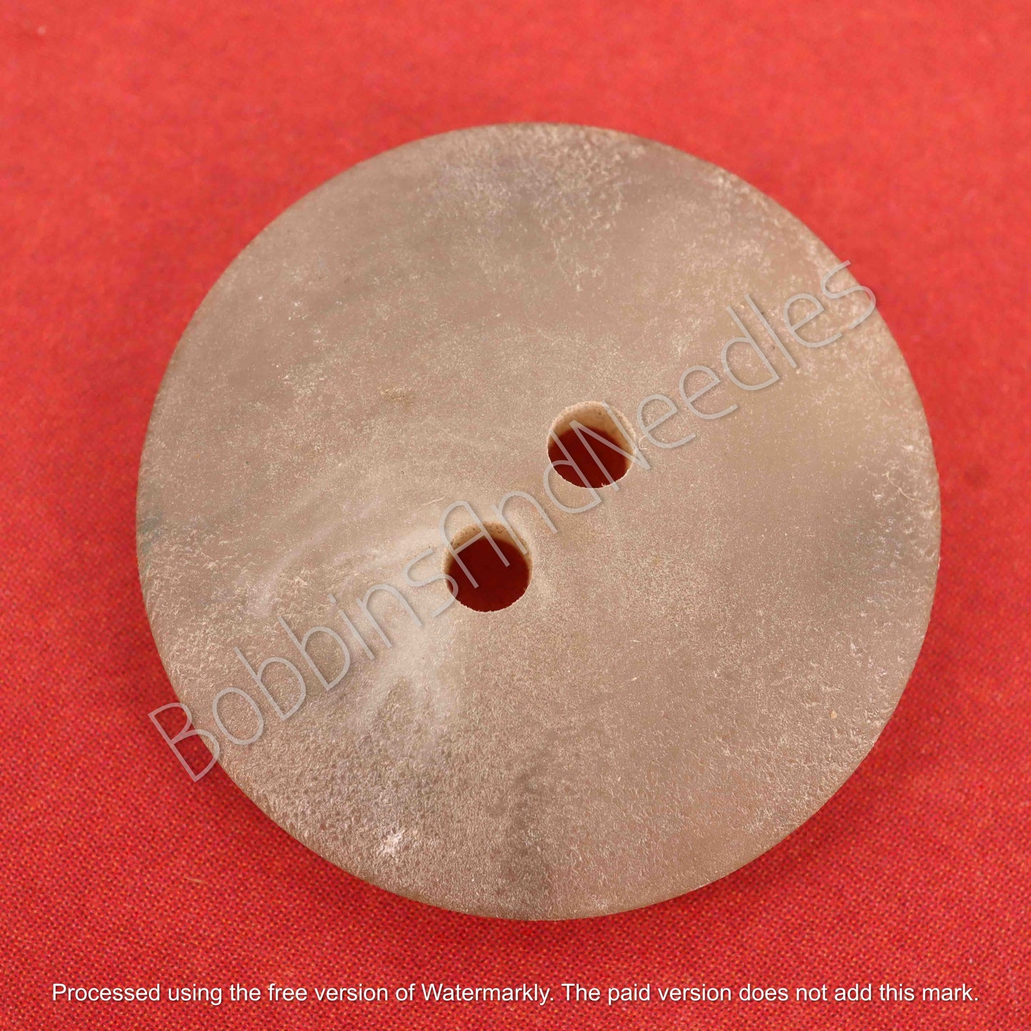 Set of 10 Vintage Galalith Buttons Ø 23mm Grey Flat - Bobbins&Needles