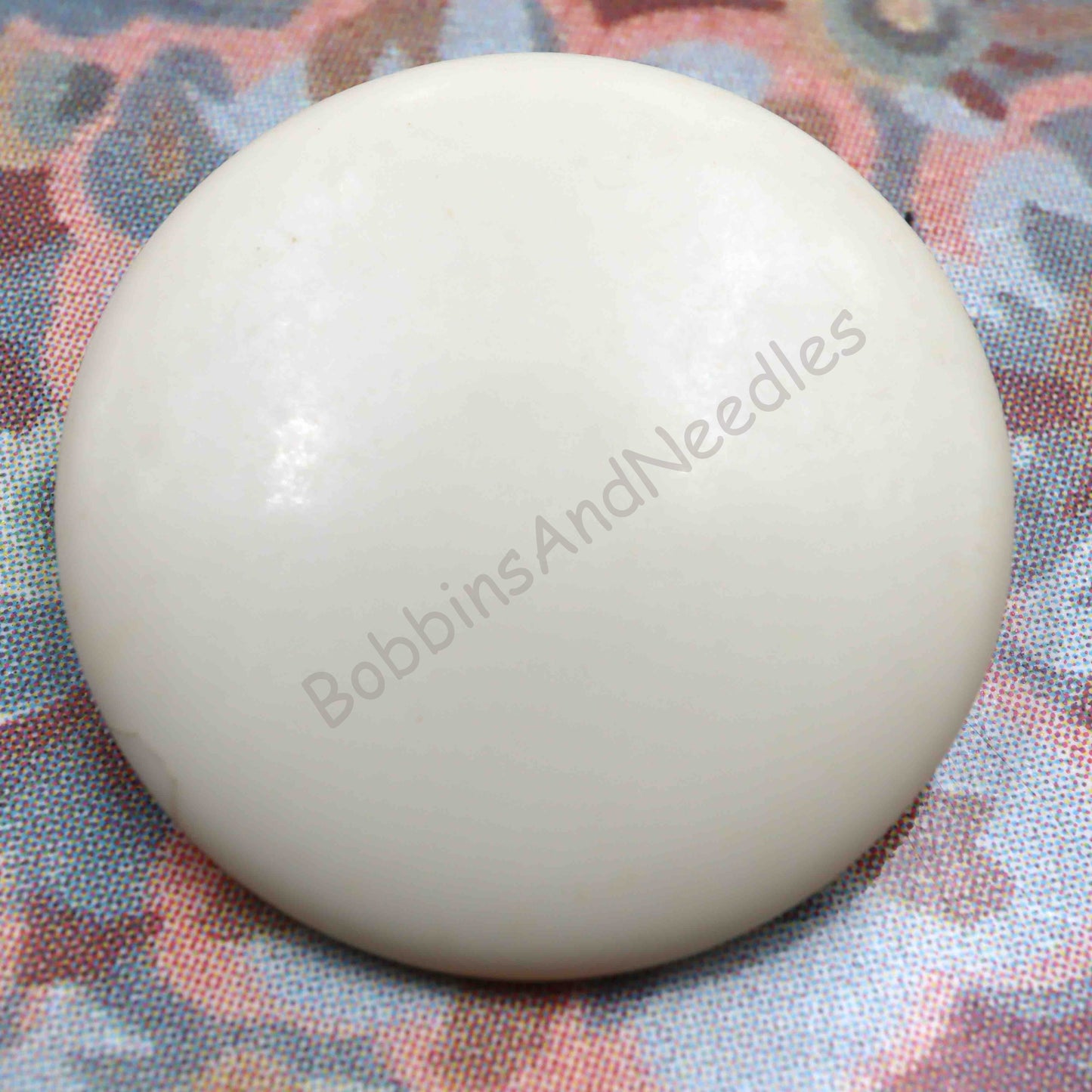 Set of 3 Vintage Buttons Ø 38mm Shank Back Ivory-Like - Bobbins&Needles