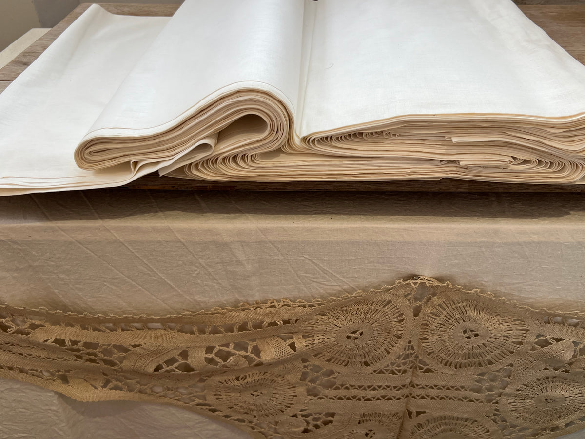 Bolt of Antique Cotton Fabric 22 meters