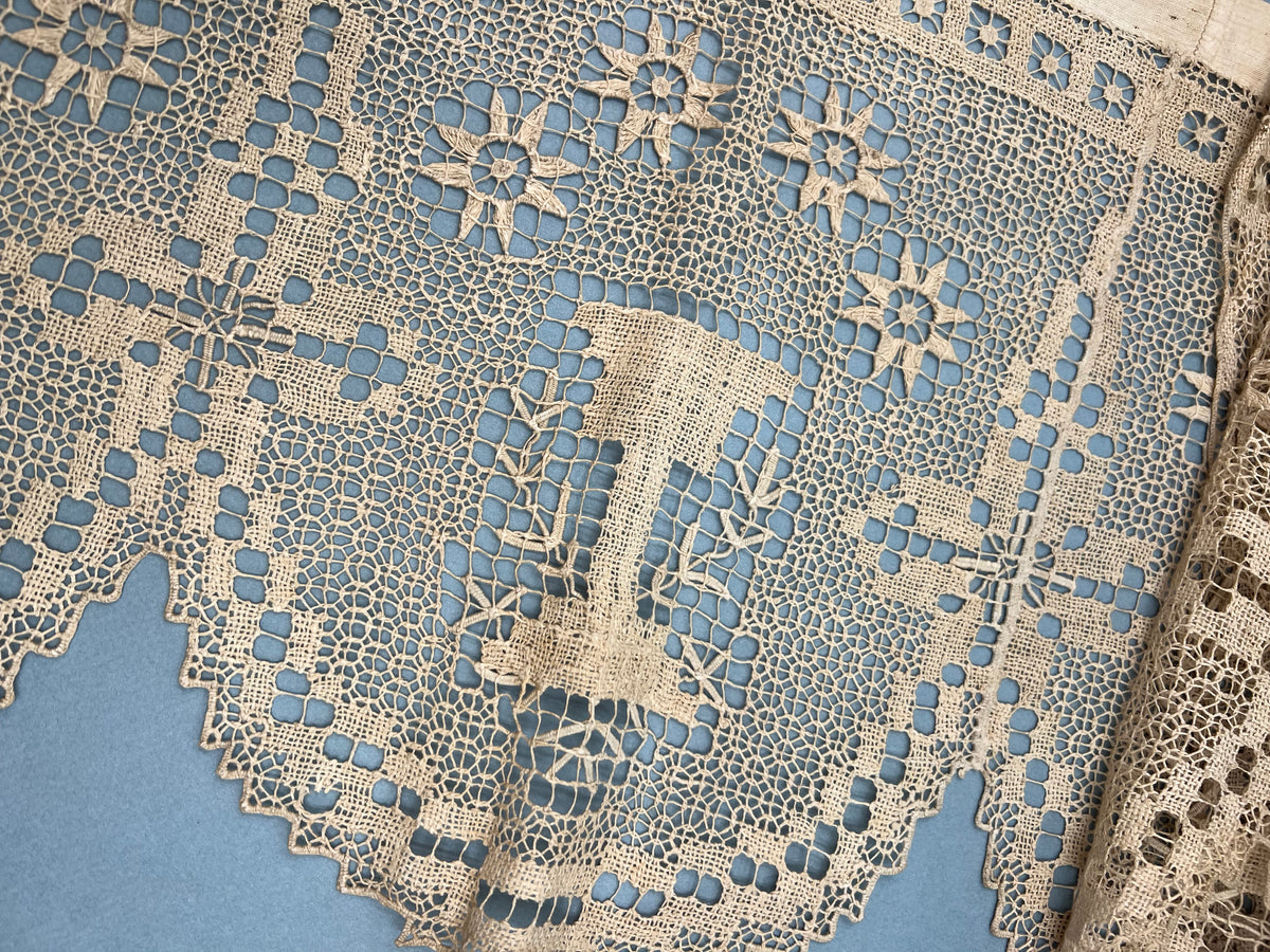 Large Religious Handmade Lace Panel