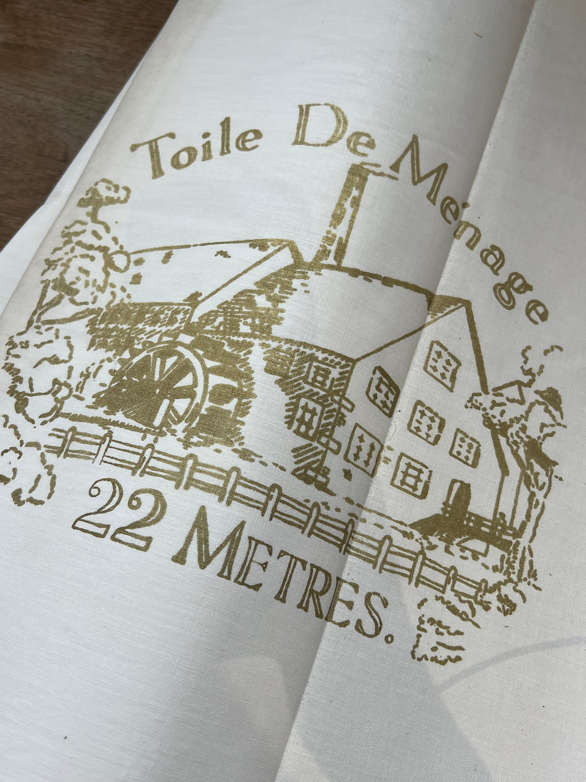 Bolt of Antique Cotton Fabric 22 meters