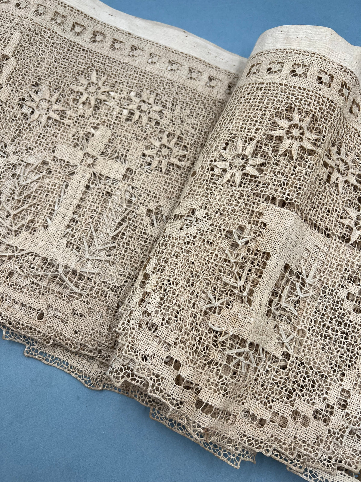 Large Religious Handmade Lace Panel