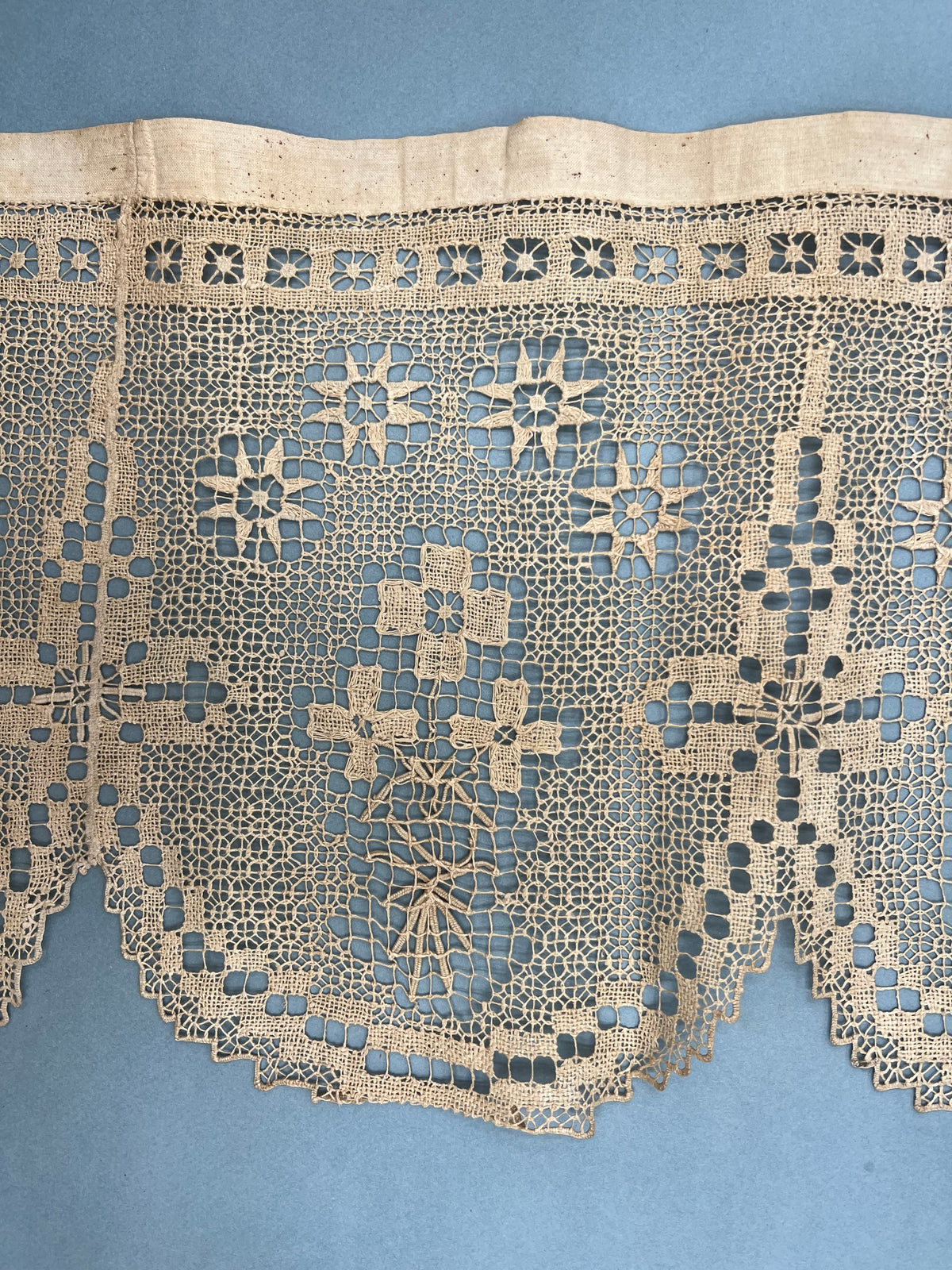 Large Religious Handmade Lace Panel