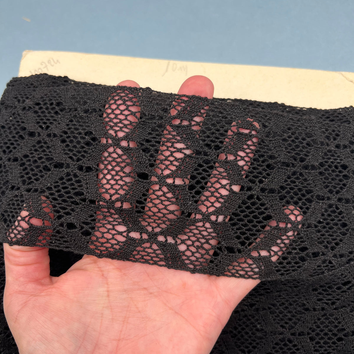 Wholesale Vintage French Black Lace Trim – 10m – Le Puy-en-Velay Cotton Lace