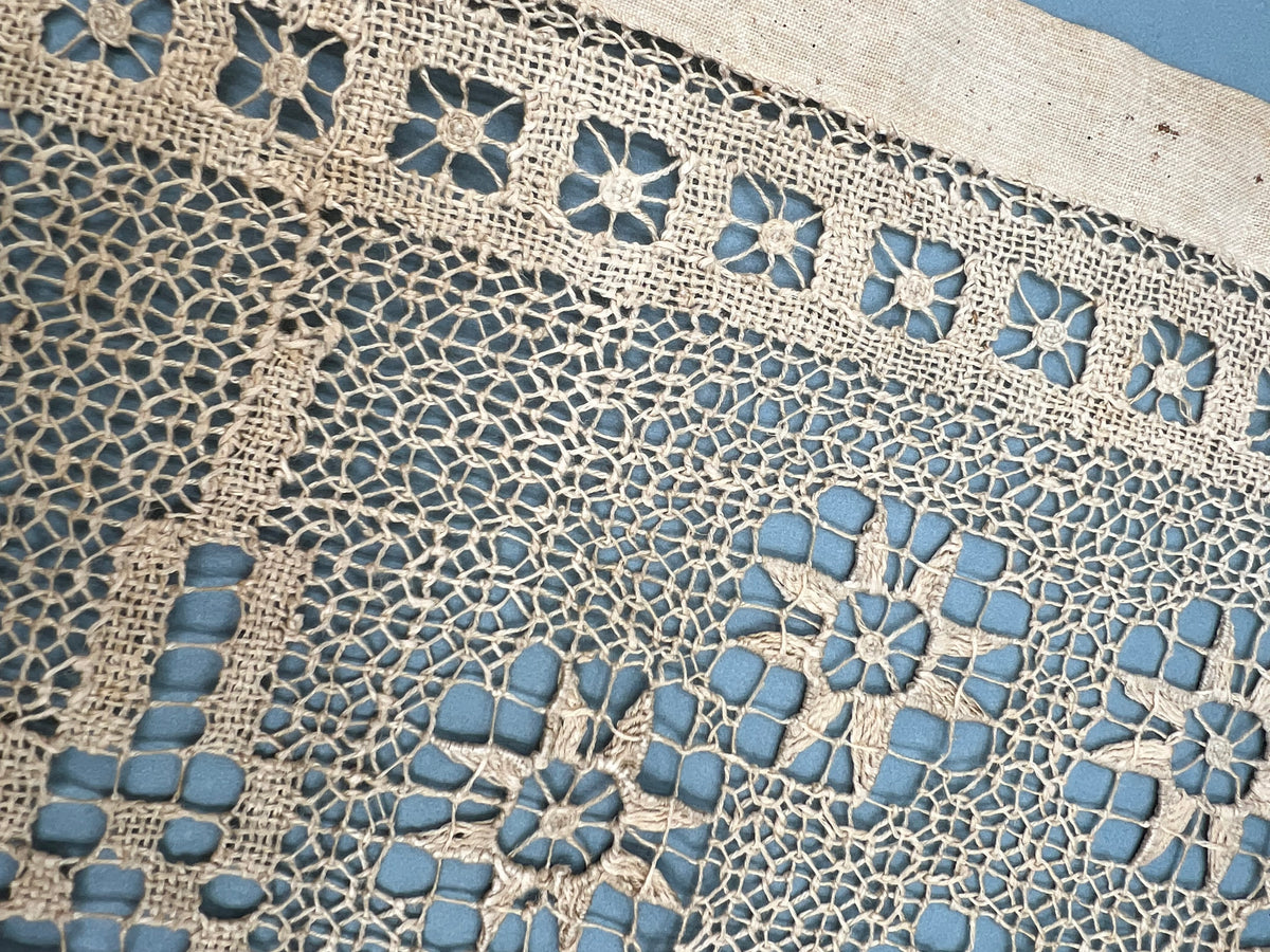 Large Religious Handmade Lace Panel