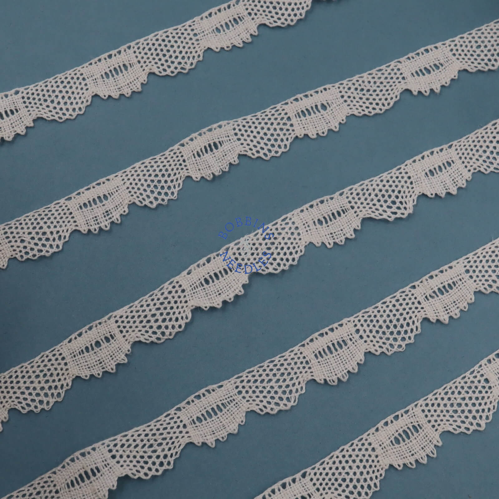 Antique Linen Lace Border – Handmade, Scalloped Edge