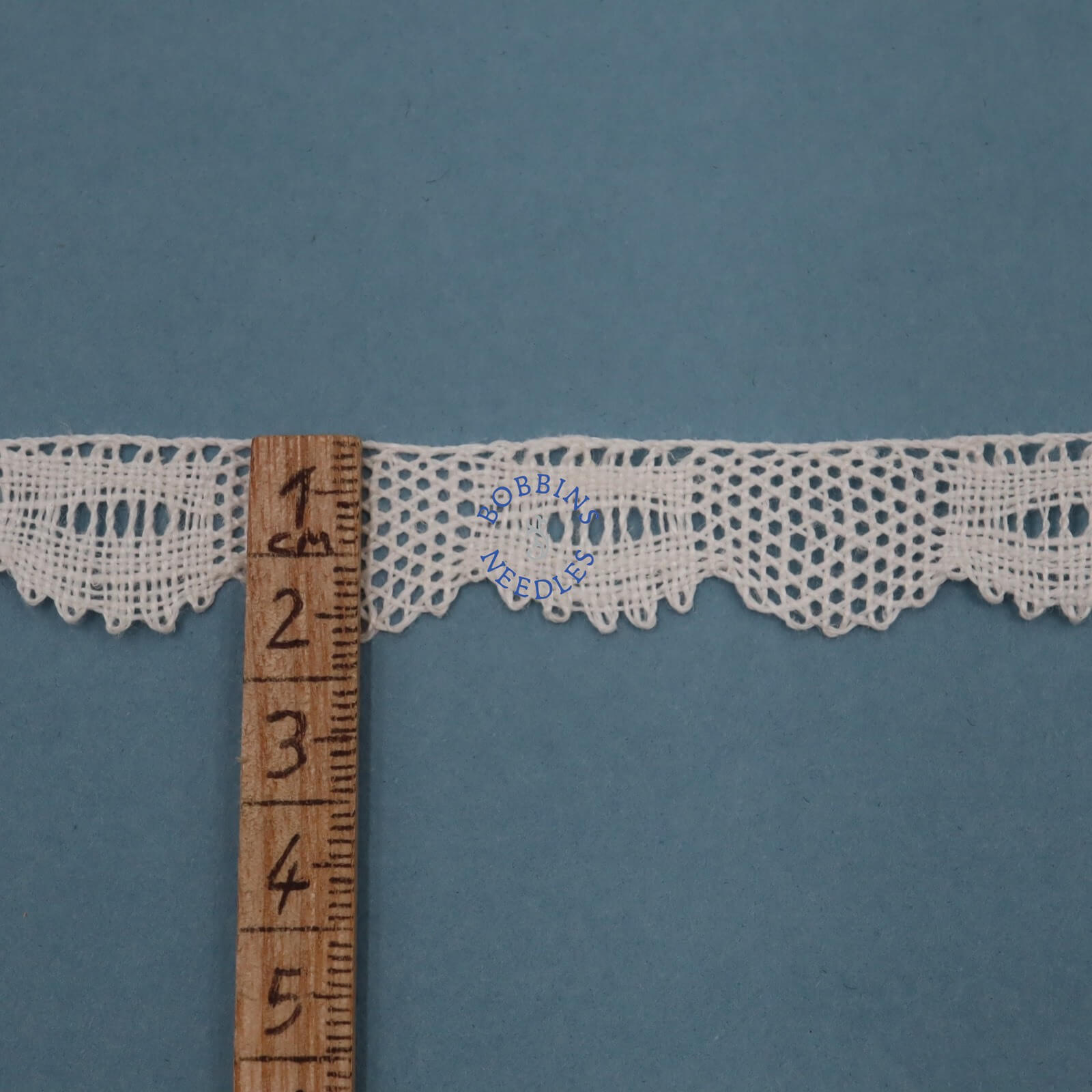 Antique Linen Lace Border – Handmade, Scalloped Edge