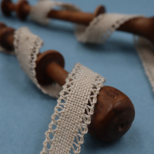 Tiny Handmade Lace Insertion Trim – Perfect for Doll Clothes & Small Details