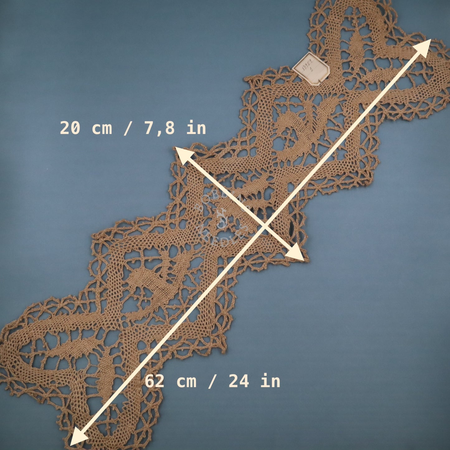 Set of 3 Antique French Handmade Linen Lace Panels