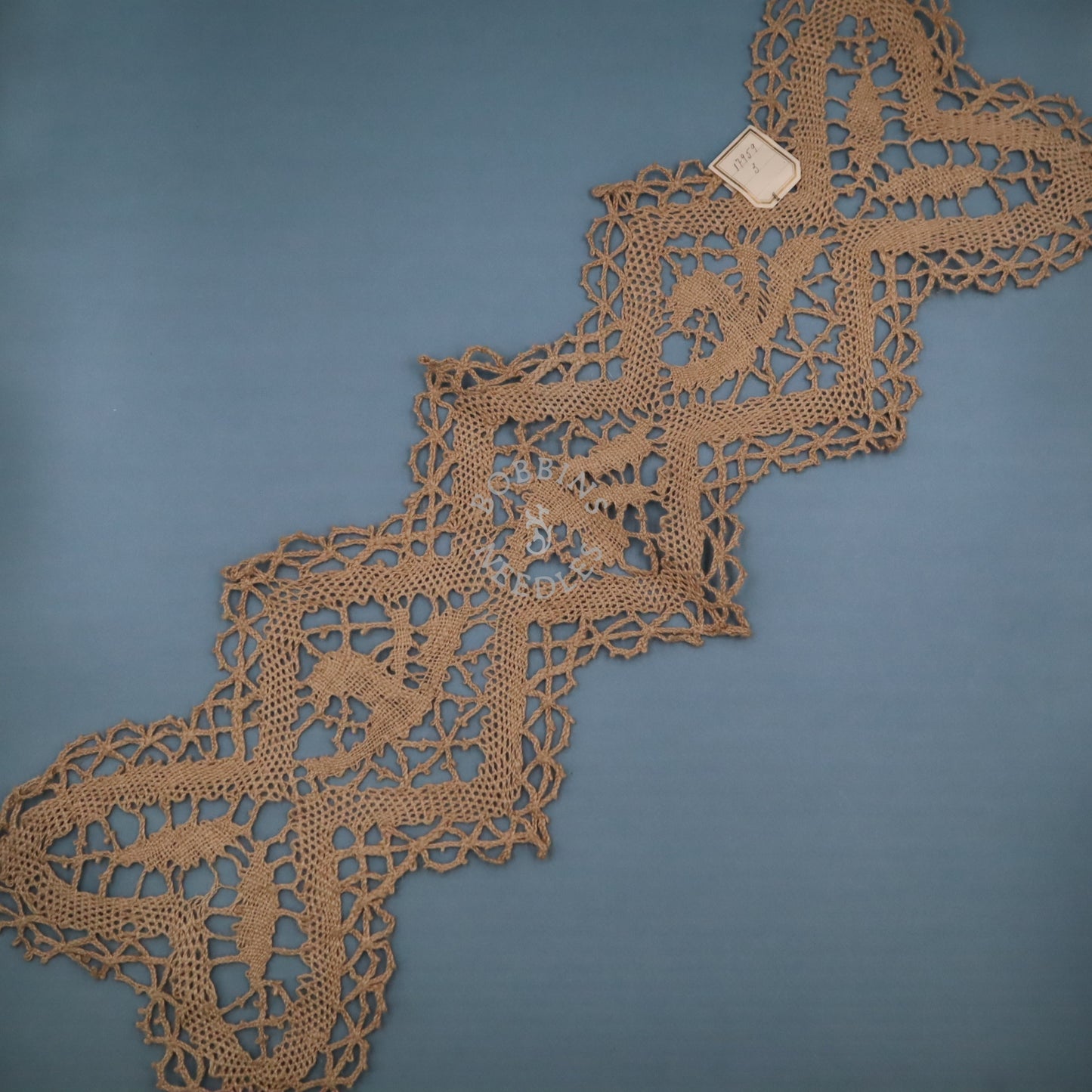 Set of 3 Antique French Handmade Linen Lace Panels