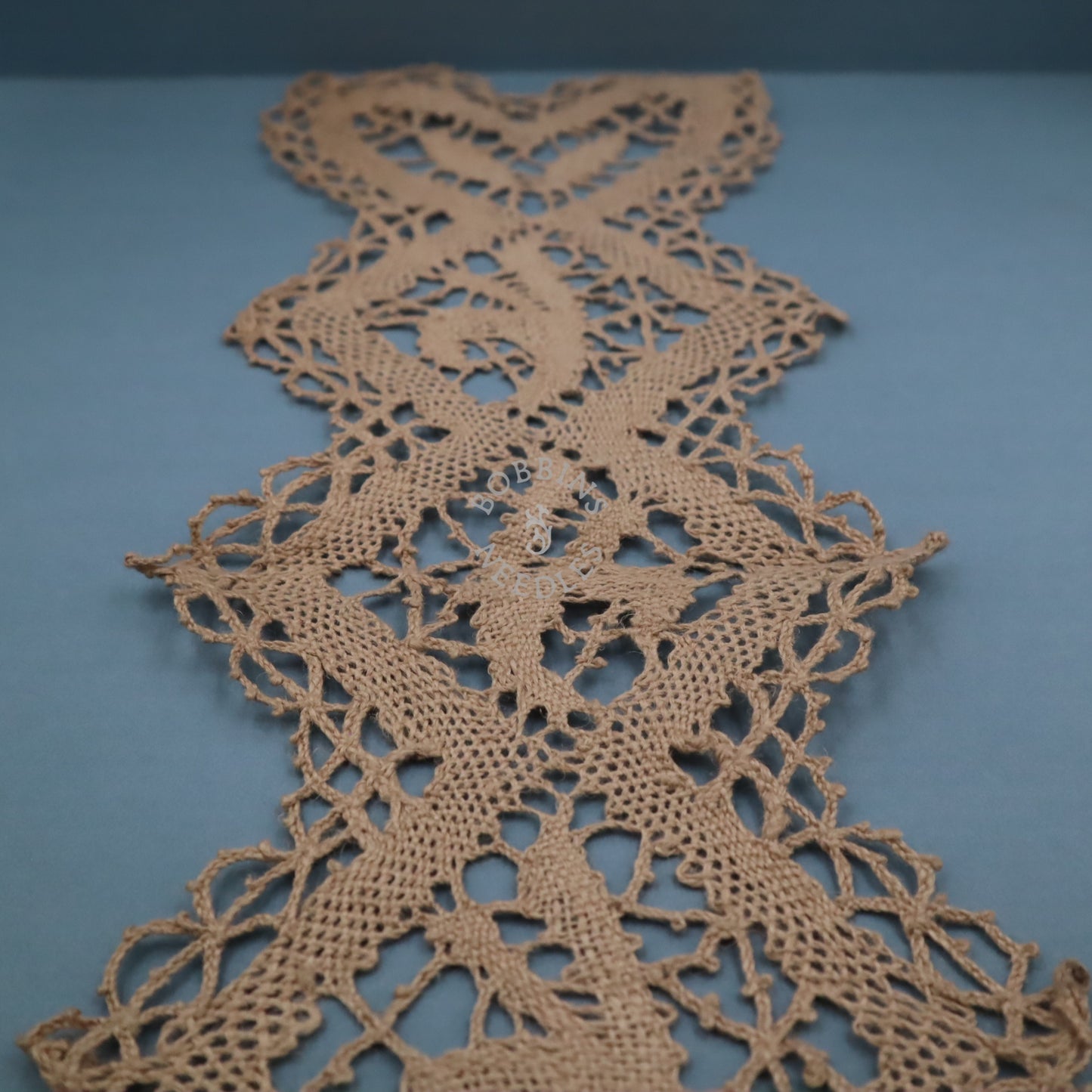 Set of 3 Antique French Handmade Linen Lace Panels