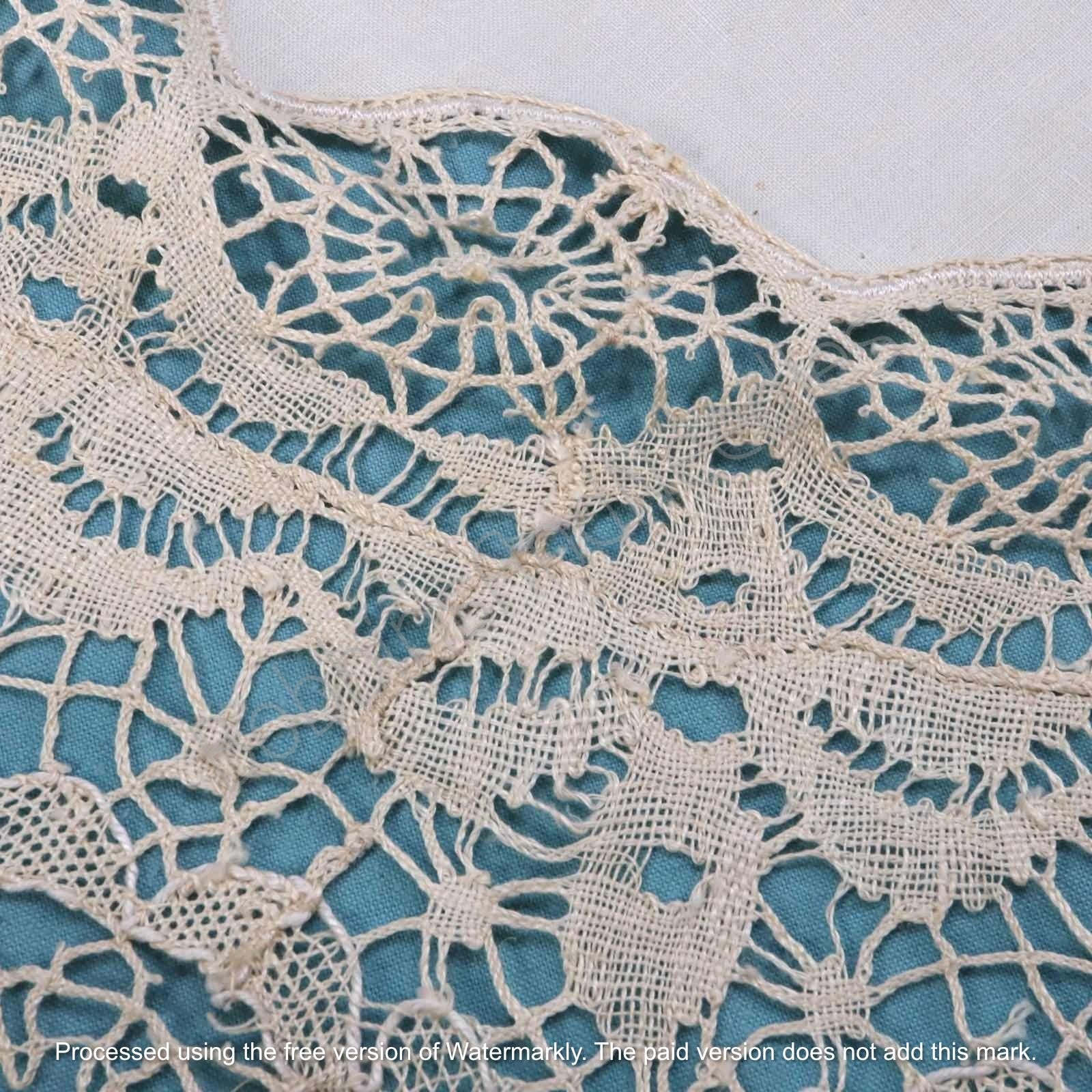 Antique French Linen Tablecloth with Handmade Dentelle du Puy Lace