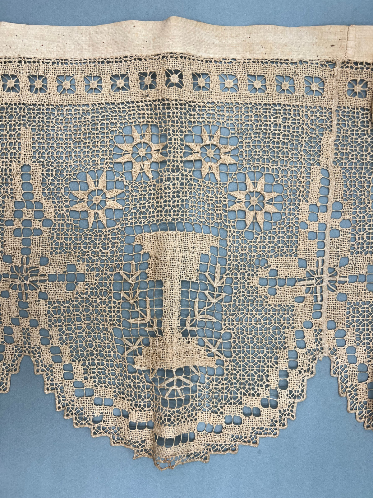 Large Religious Handmade Lace Panel