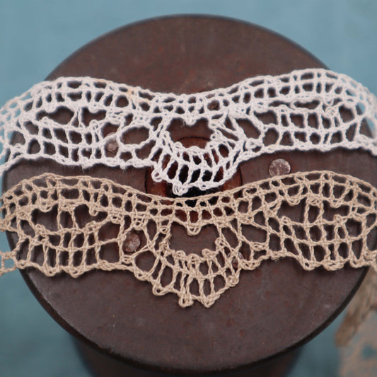 Handmade Linen Bobbin Lace Trim - Bobbins&Needles