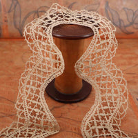 Square Table Cloth Edging Handmade in Linen Bobbin Lace - Bobbins&Needles