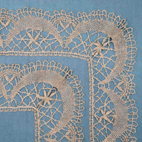 Table Cloth Edging Handmade in Linen Bobbin Lace - Bobbins&Needles