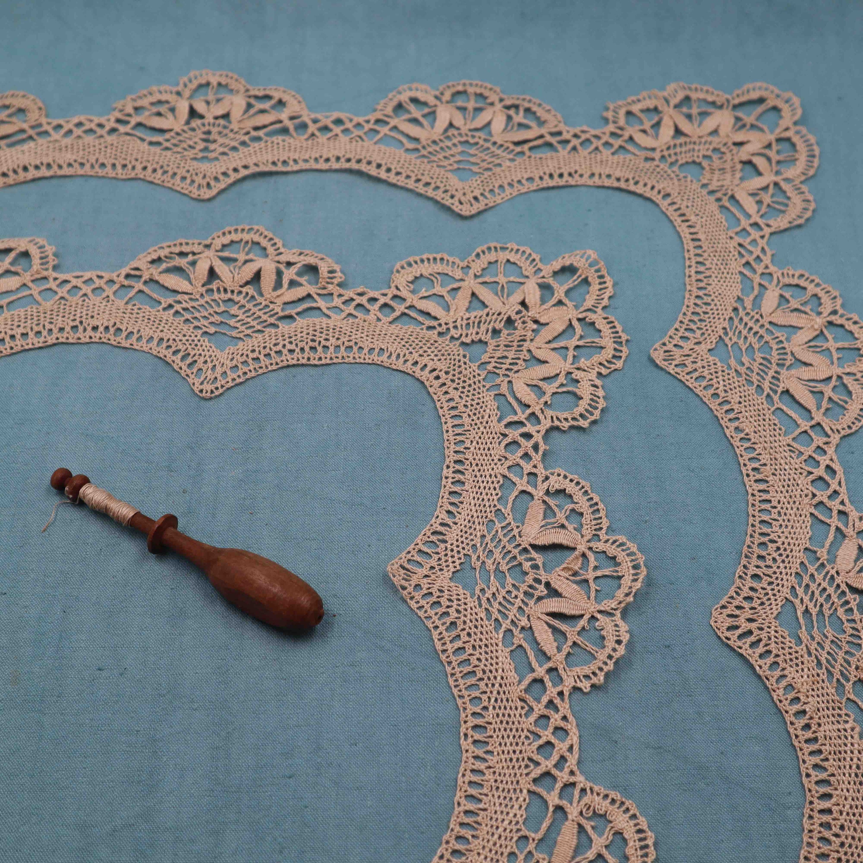 Table Cloth Lace Edging Handmade in Linen